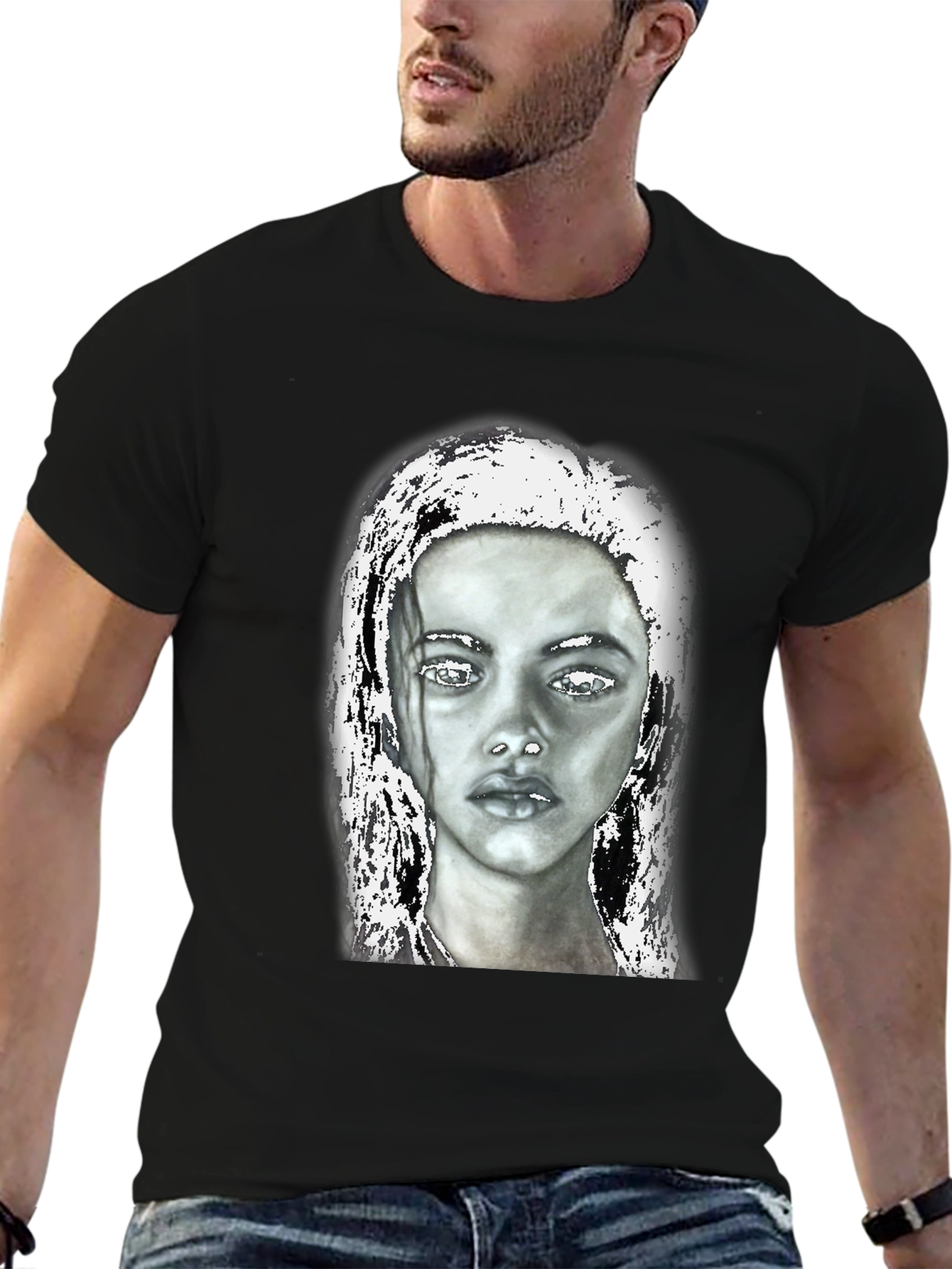 Black Graphic Tee - Portrait