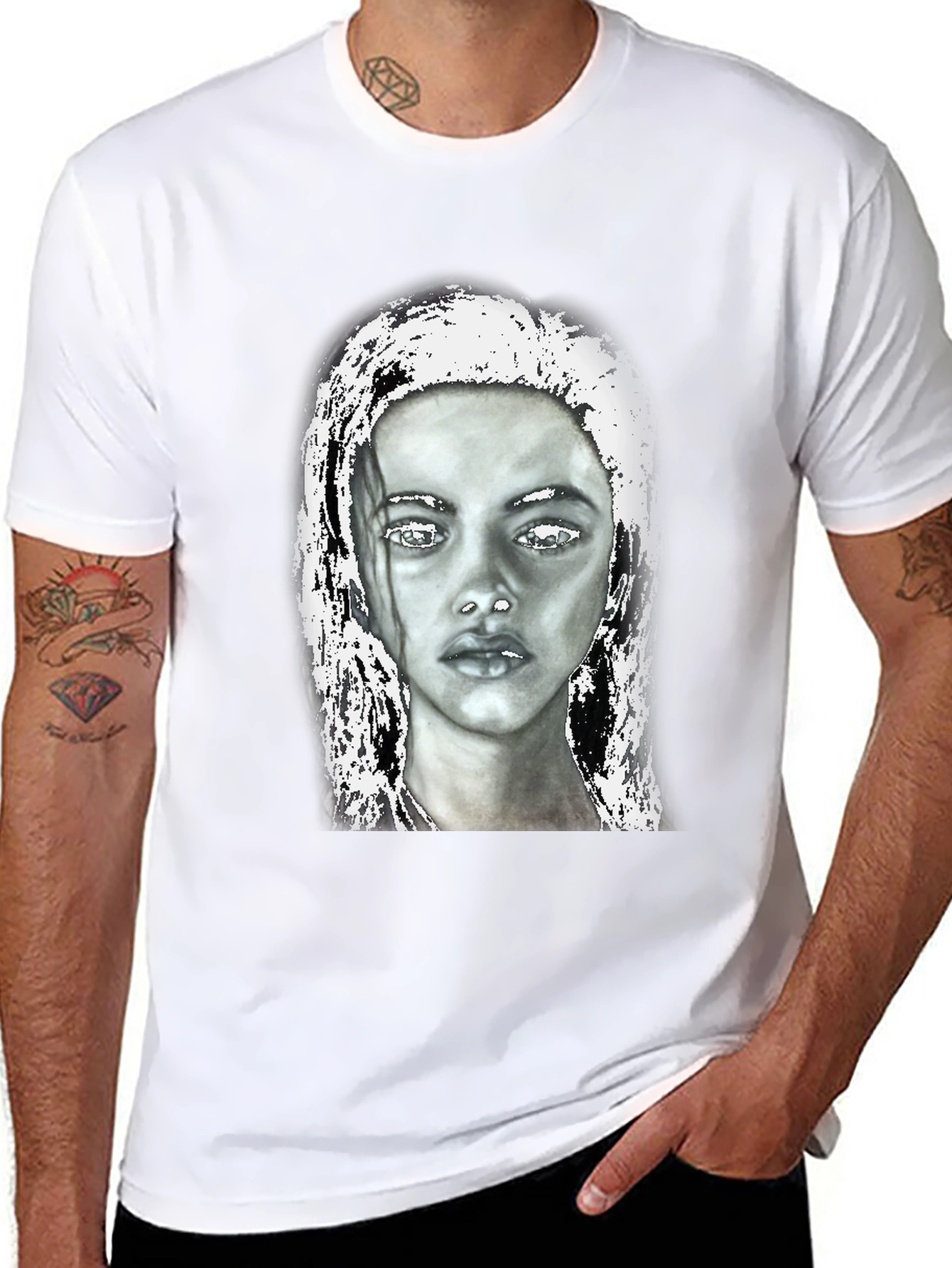 Black Graphic Tee - Portrait