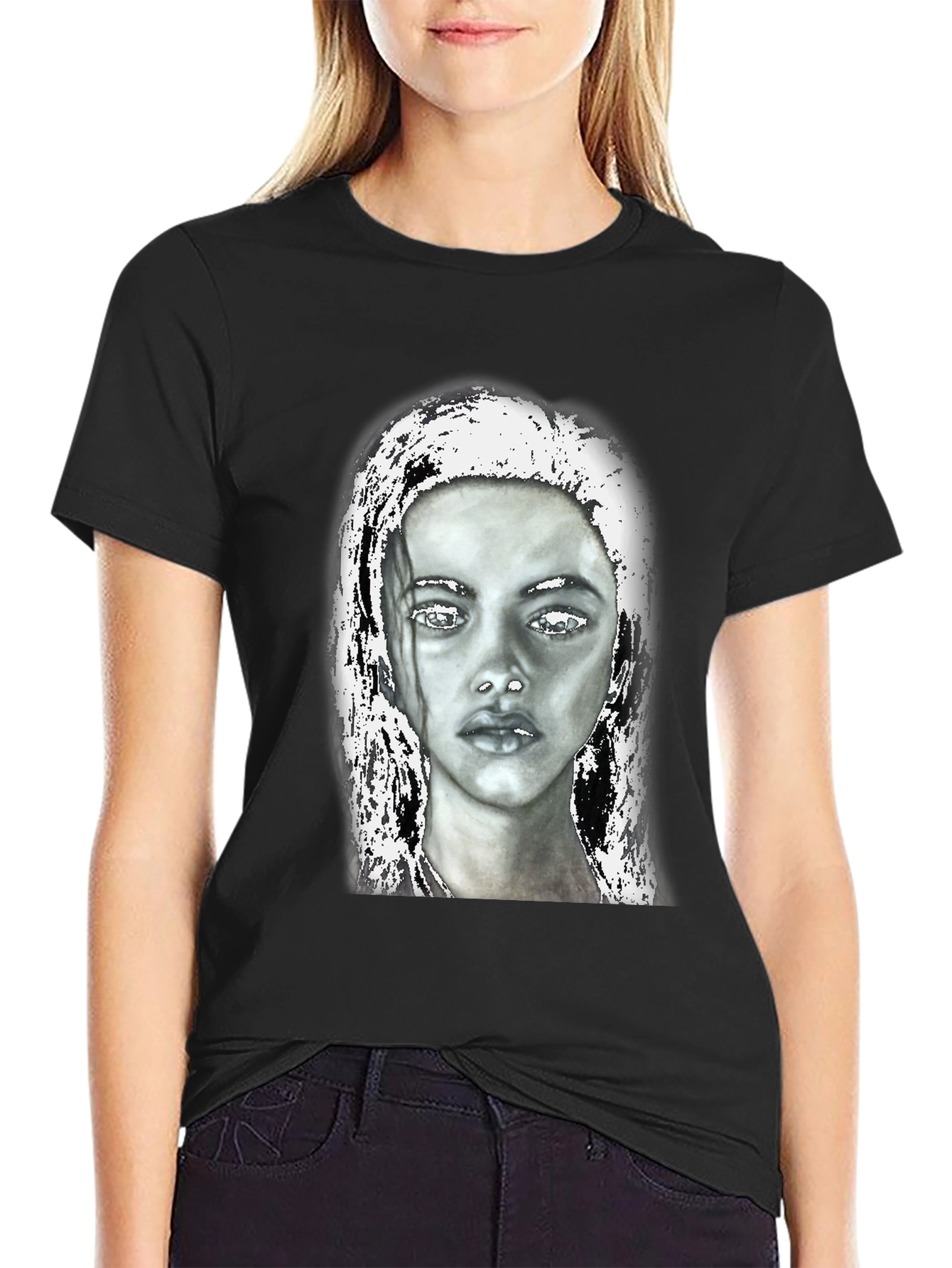 Black Graphic Tee - Portrait