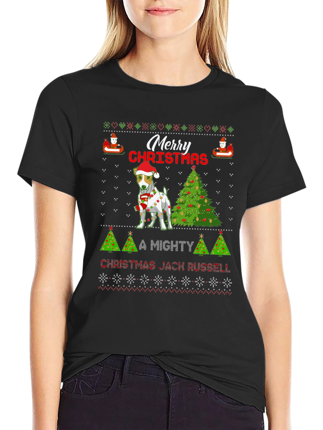Festive Dog Christmas T-Shirt