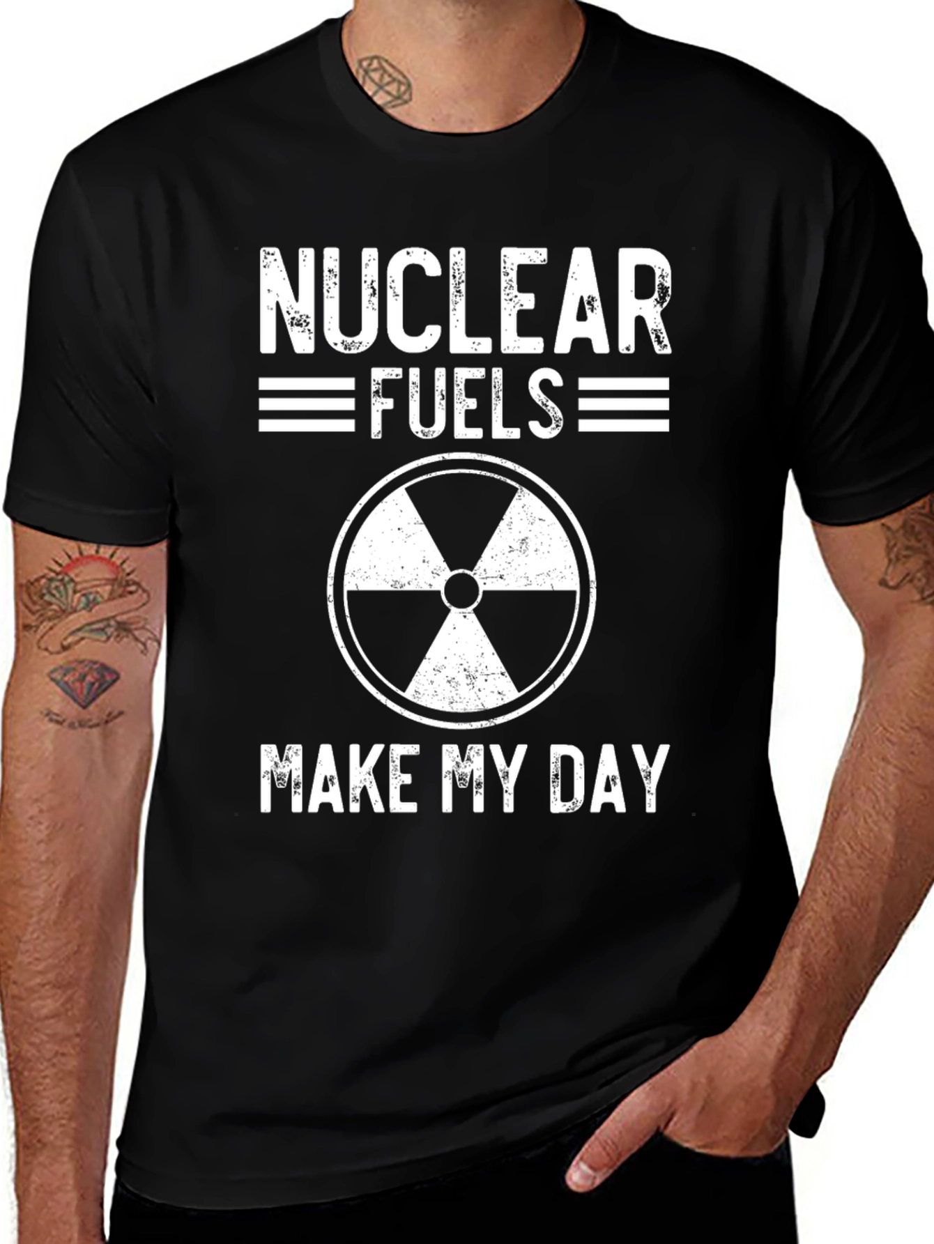 Nuclear Fuels Make My Day Graphic Tee - Black
