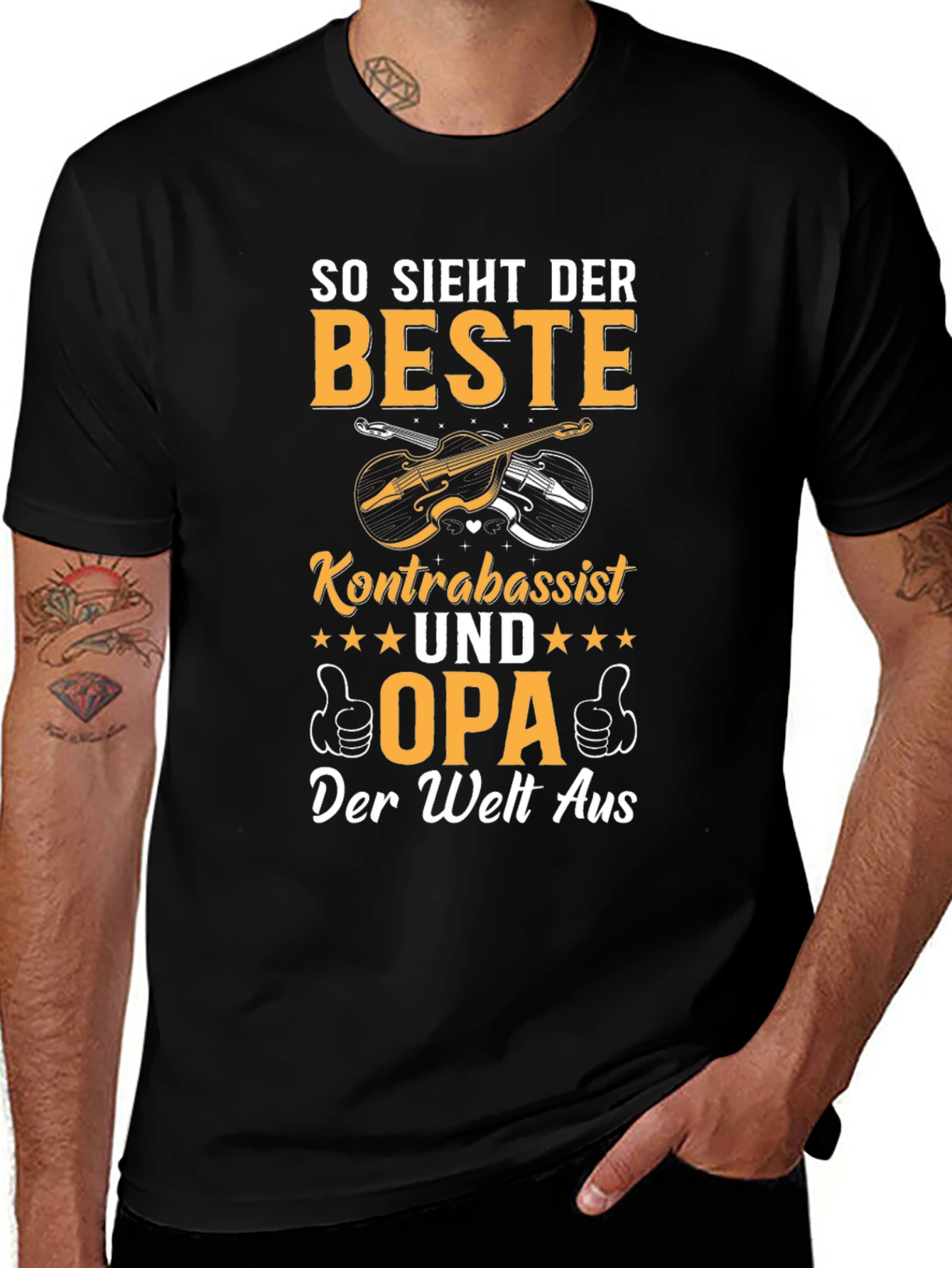 Best Kontrabassist Grandpa T-Shirt - Unique Gift