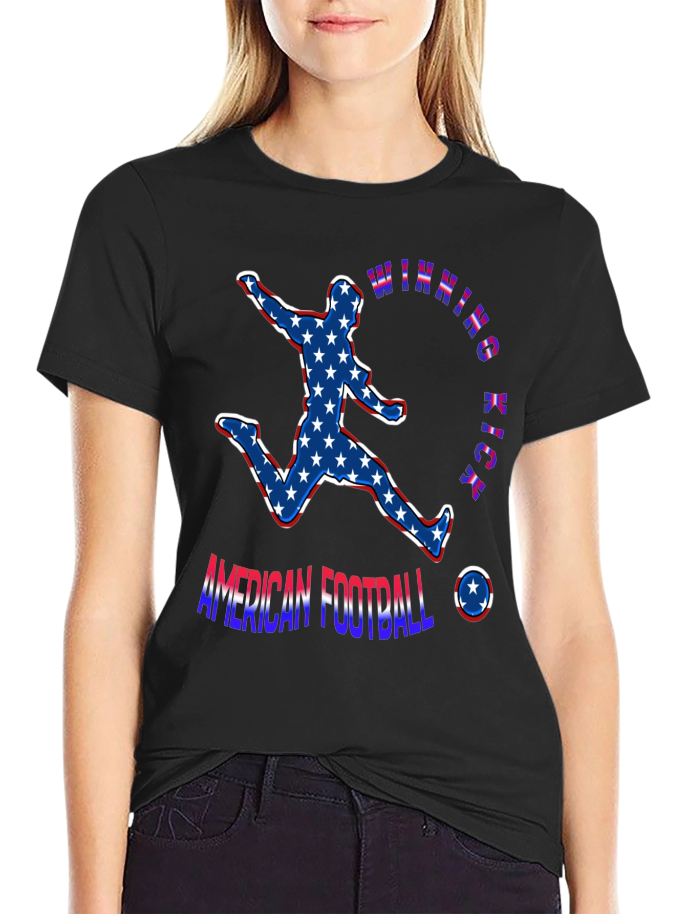 American Football Winning Kick Patriotic T-Shirt