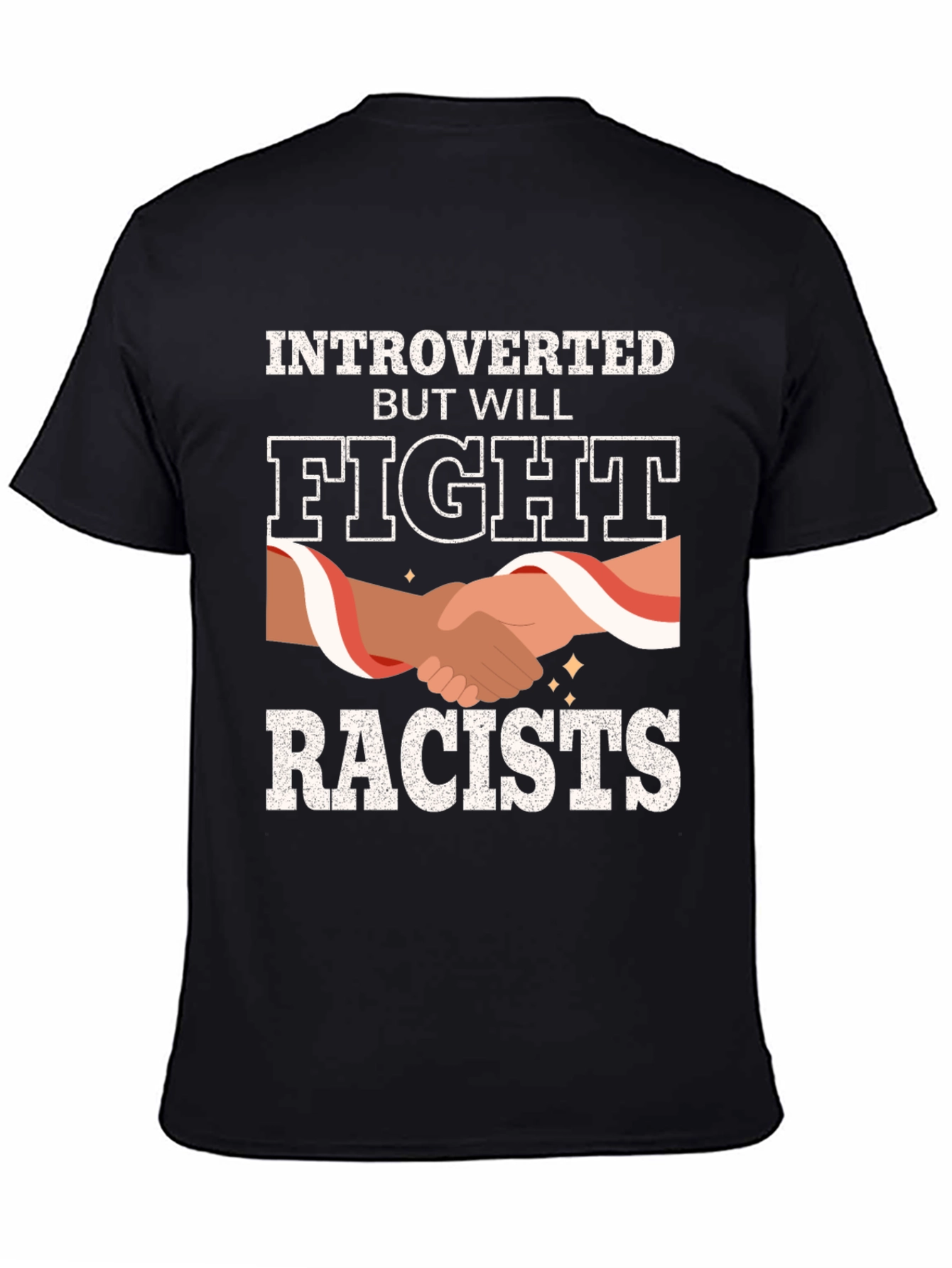 Introverted Fight Racists Graphic Tee