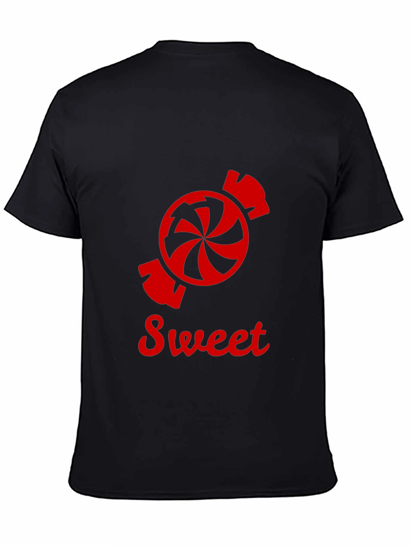 Sweet Candy Graphic Tee - Black Cotton T-Shirt