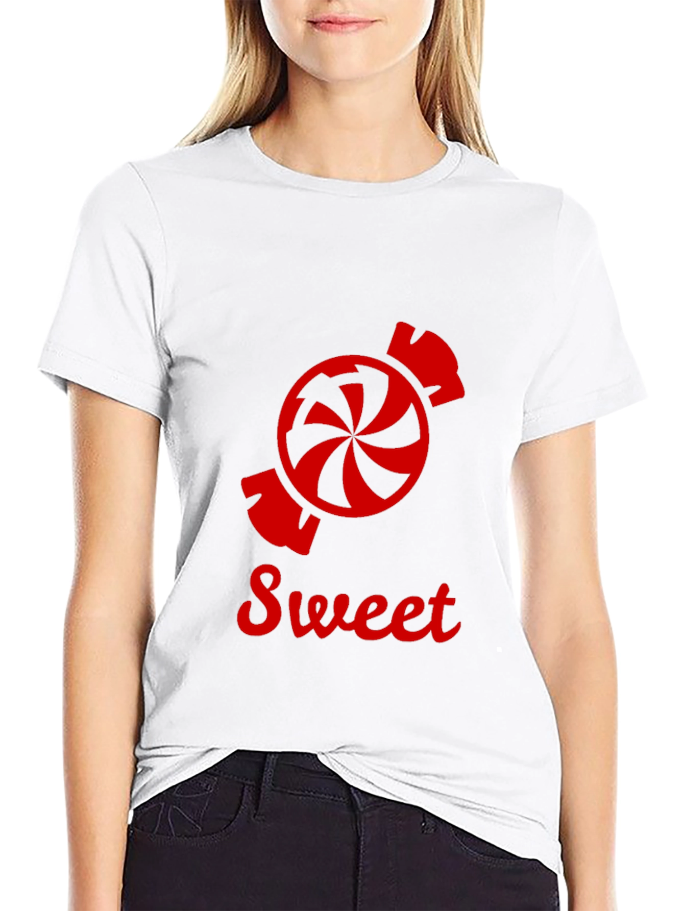 Sweet Candy Graphic Tee - Black Cotton T-Shirt