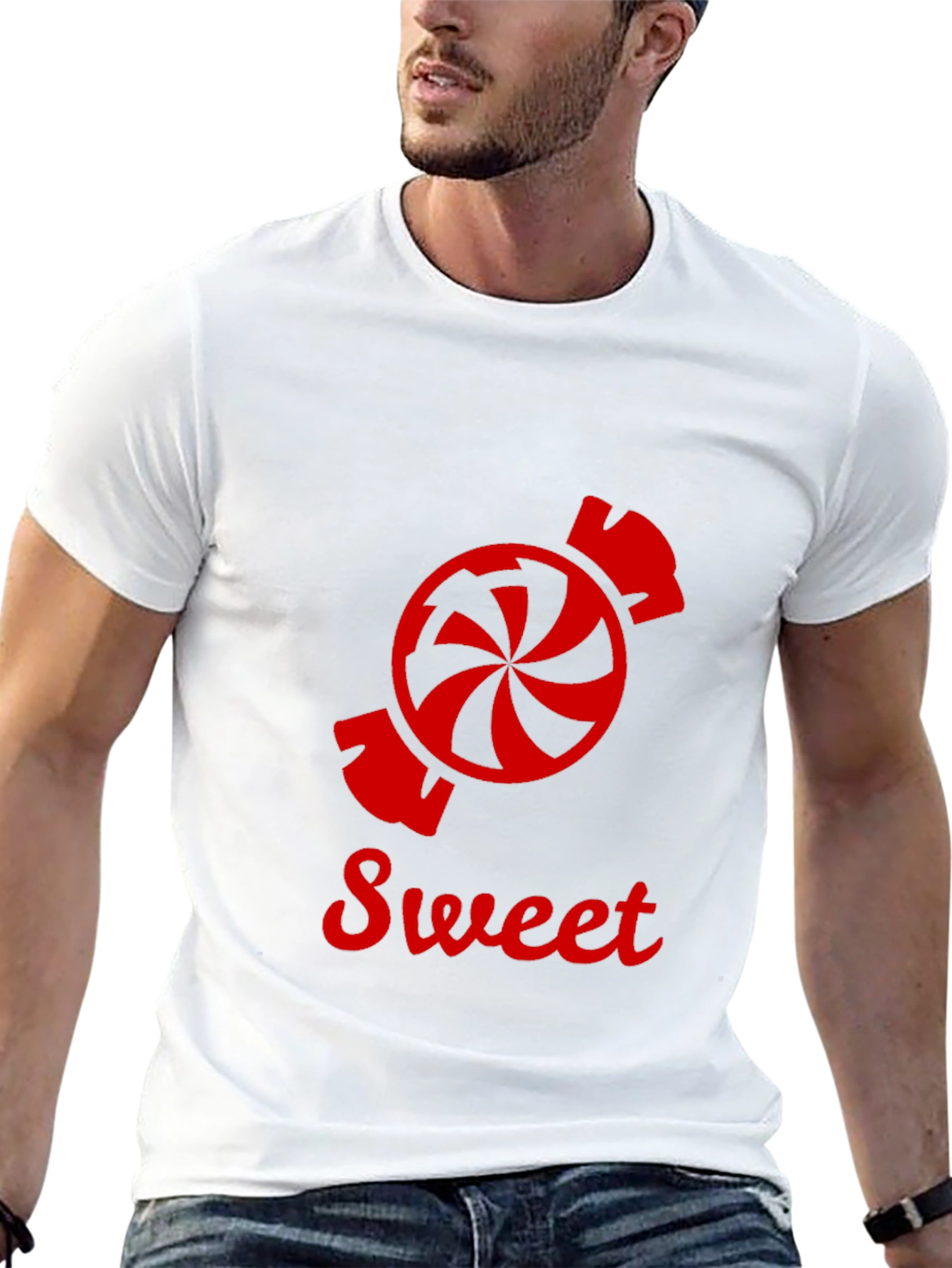 Sweet Candy Graphic Tee - Black Cotton T-Shirt