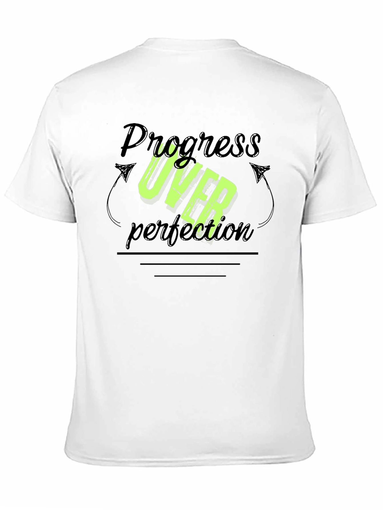 Progress Over Perfection Black T-Shirt