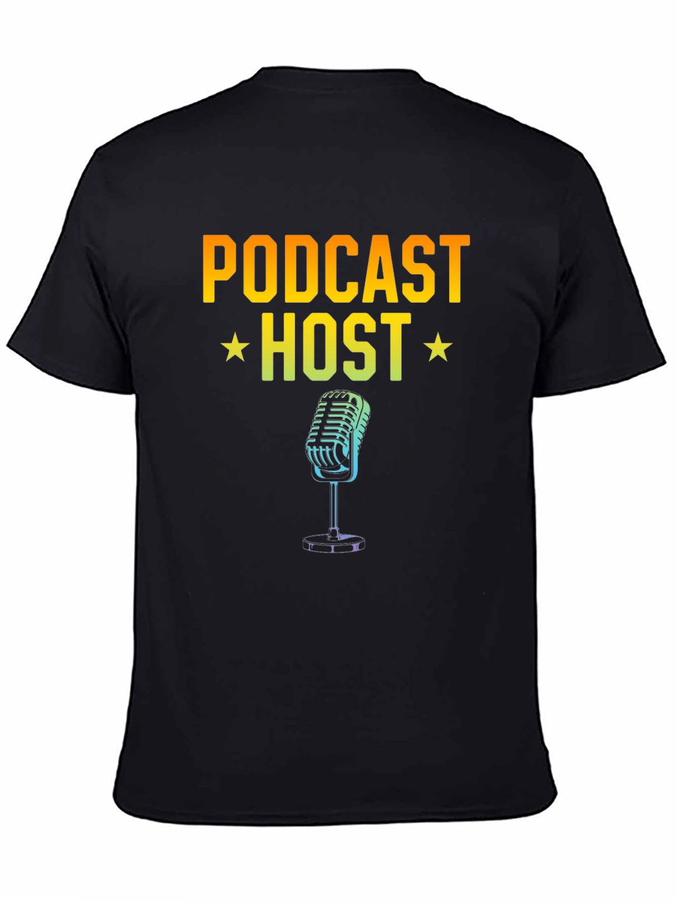 Podcast Host Graphic T-Shirt - Black