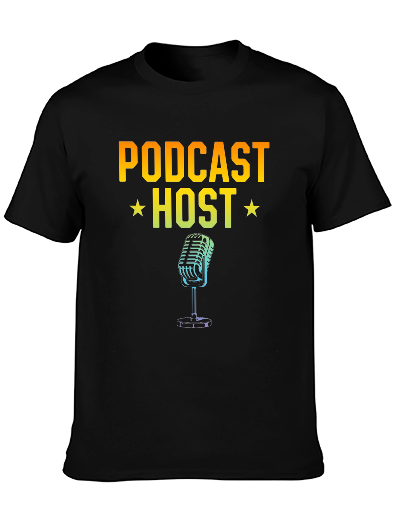 Podcast Host Graphic T-Shirt - Black