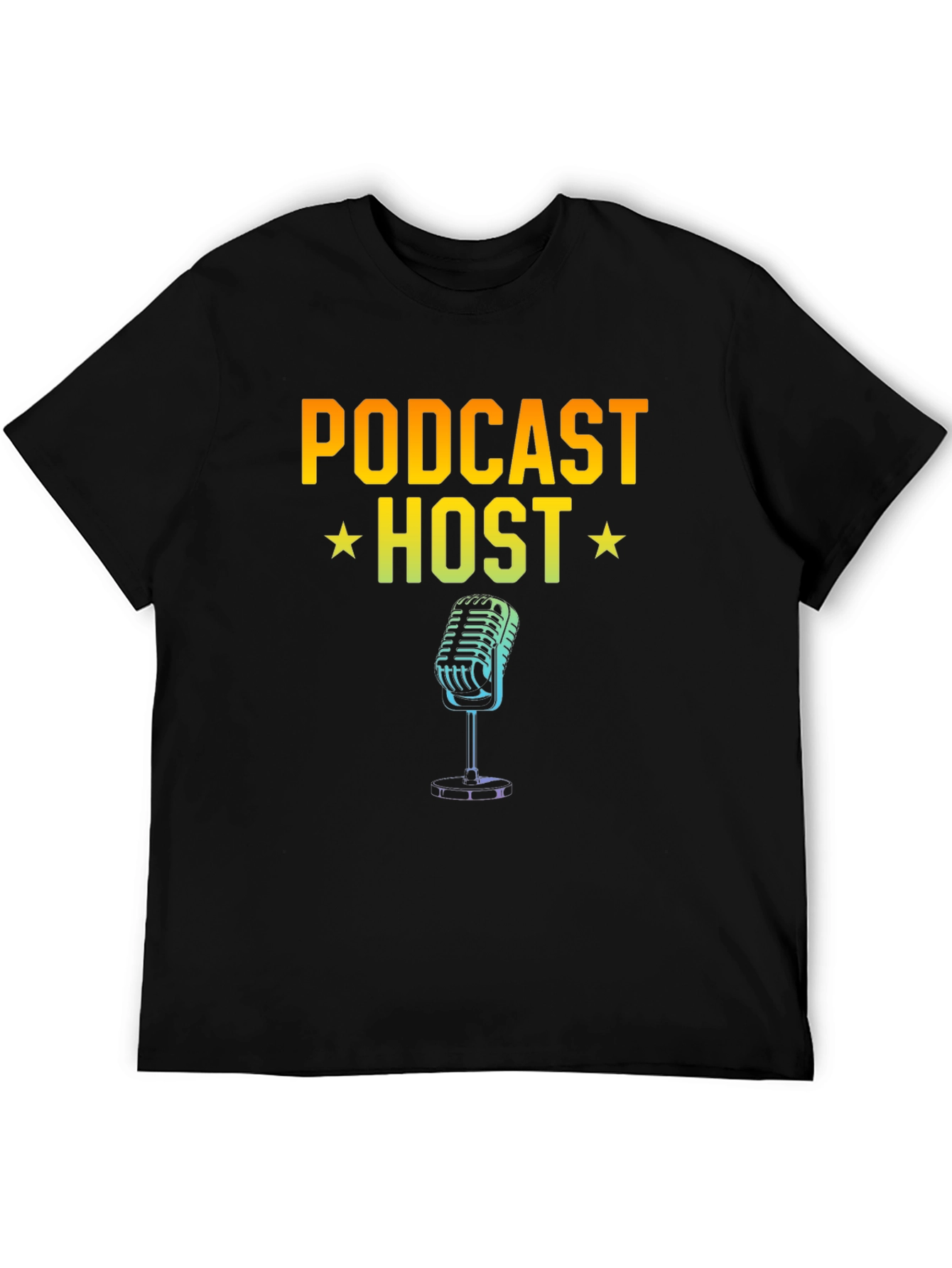 Podcast Host Graphic T-Shirt - Black