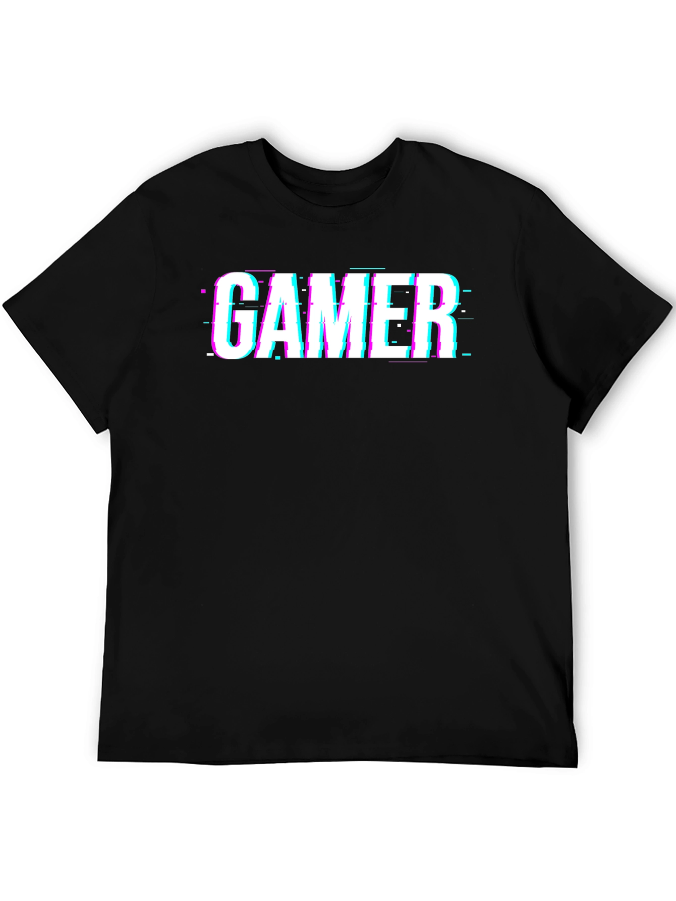 Gamer Glitch Black T-Shirt