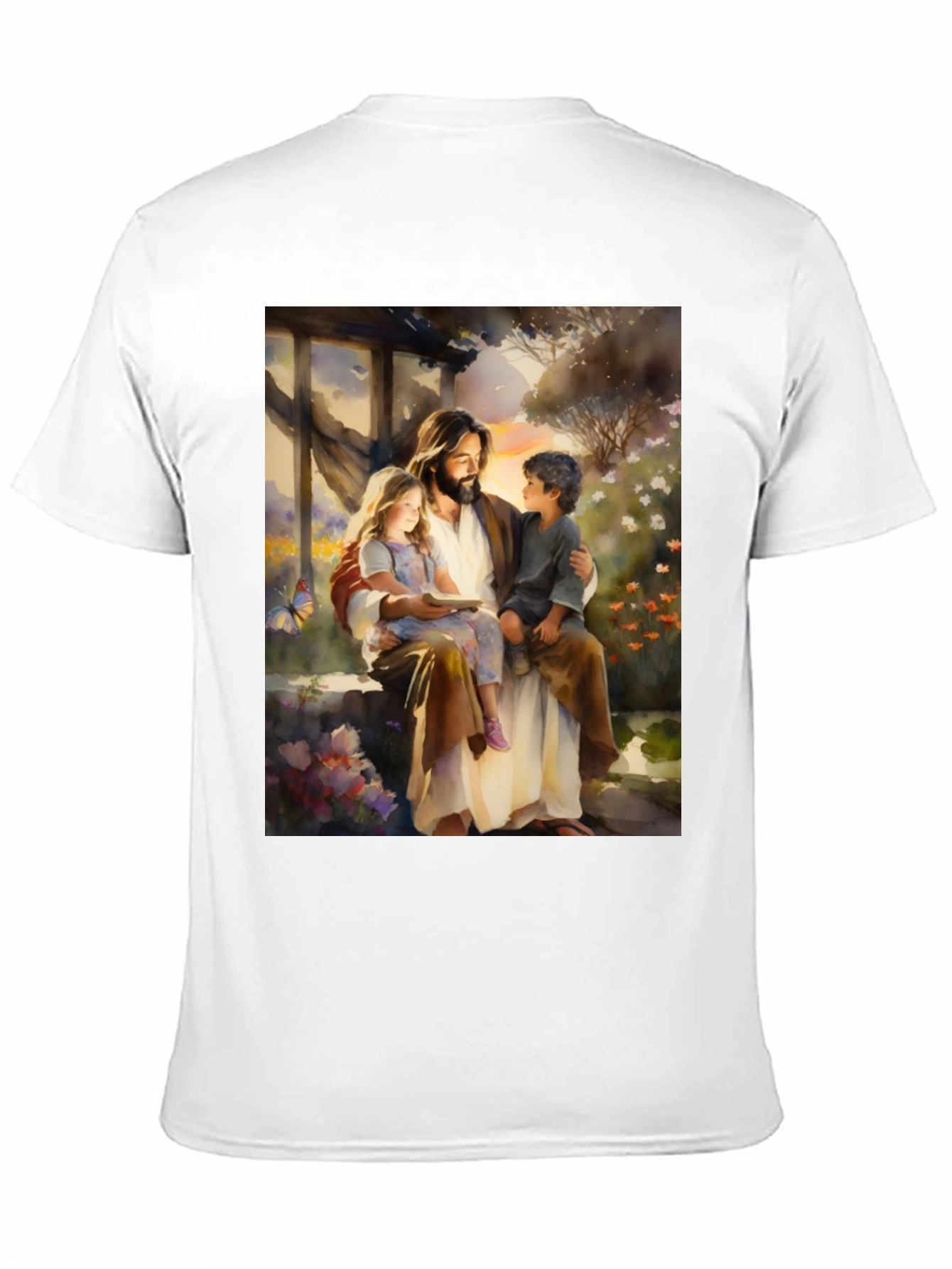 Jesus Reading to Children Graphic Tee