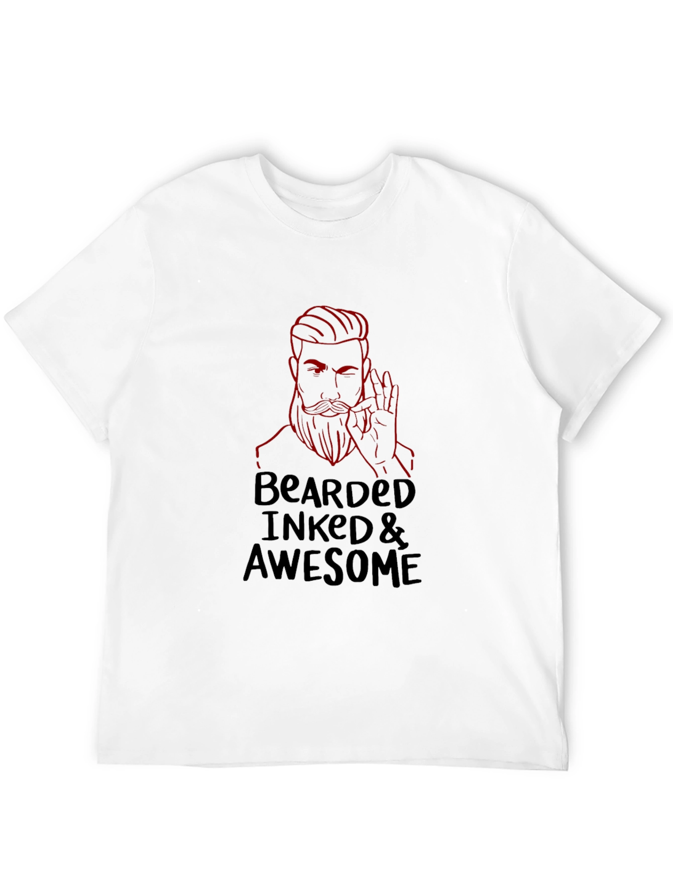Bearded Inked & Awesome Graphic Tee
