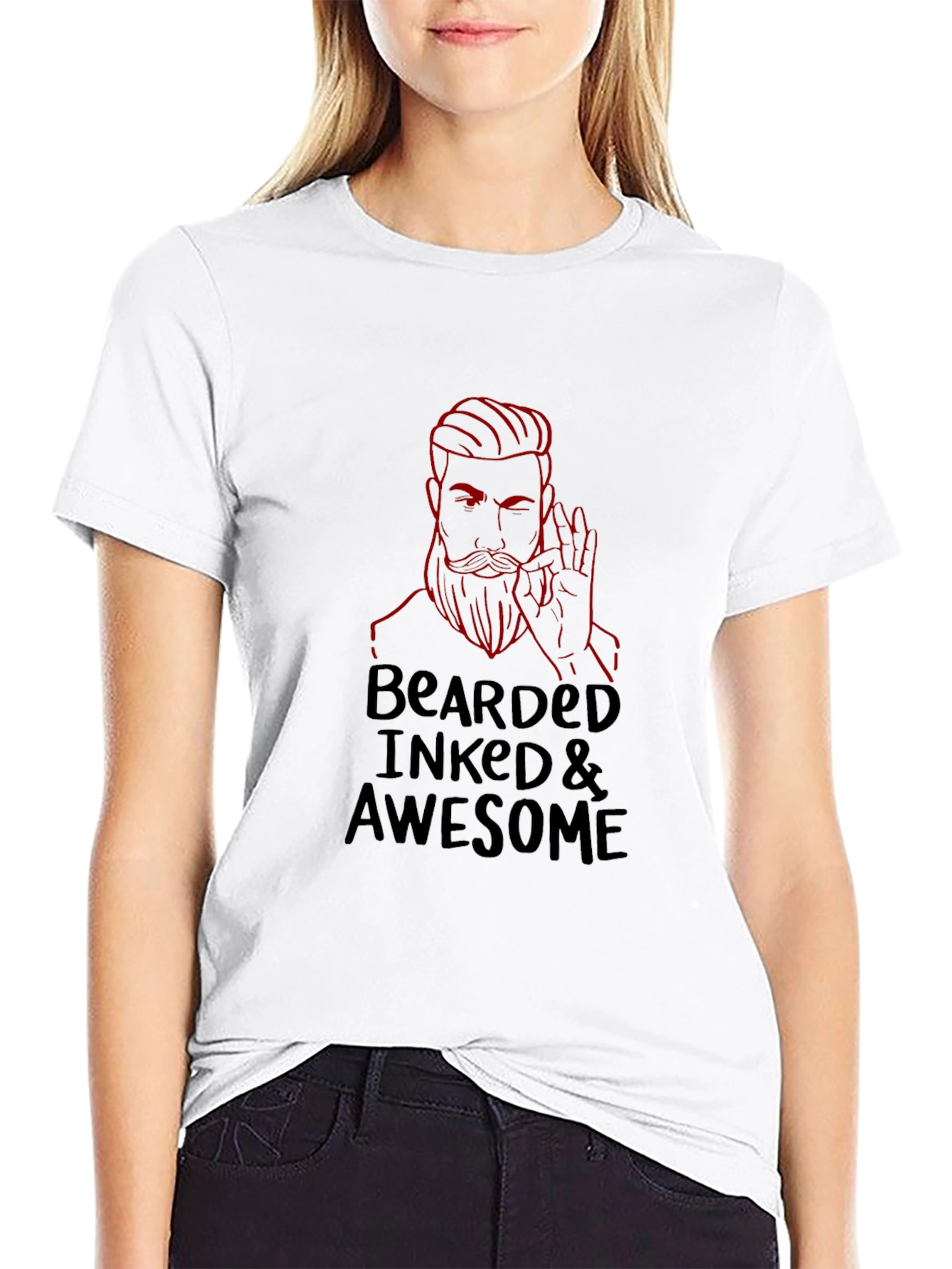 Bearded Inked & Awesome Graphic Tee