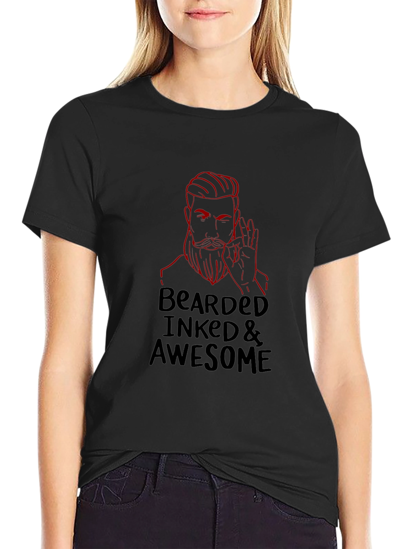 Bearded Inked & Awesome Graphic Tee