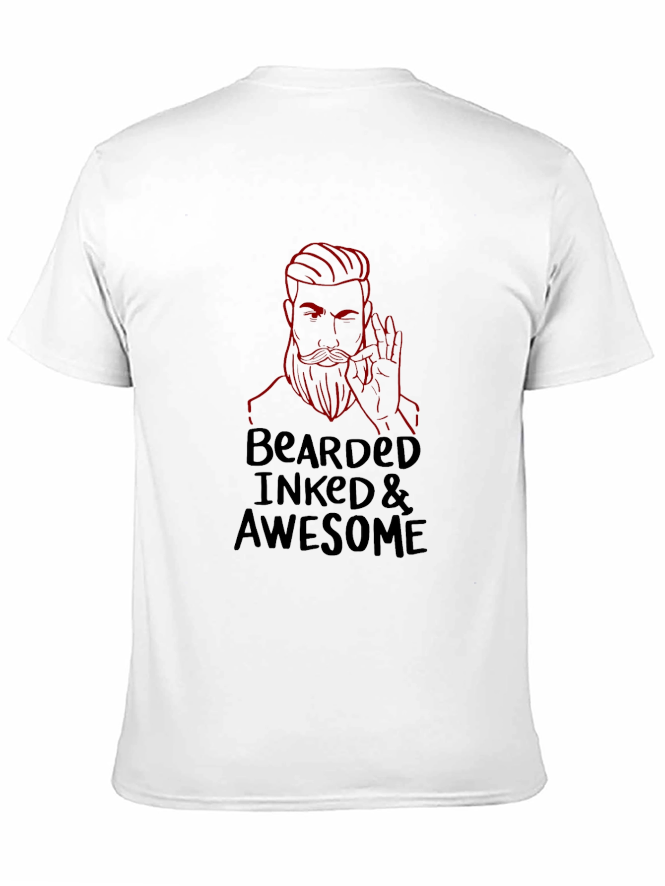Bearded Inked & Awesome Graphic Tee