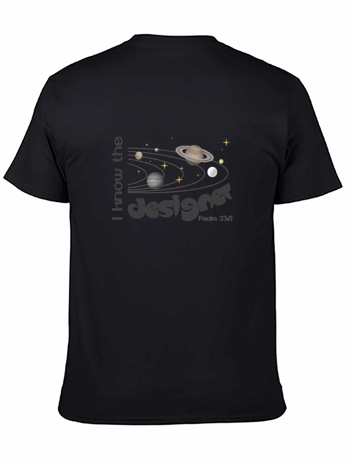 I Know the Designer Black T-Shirt