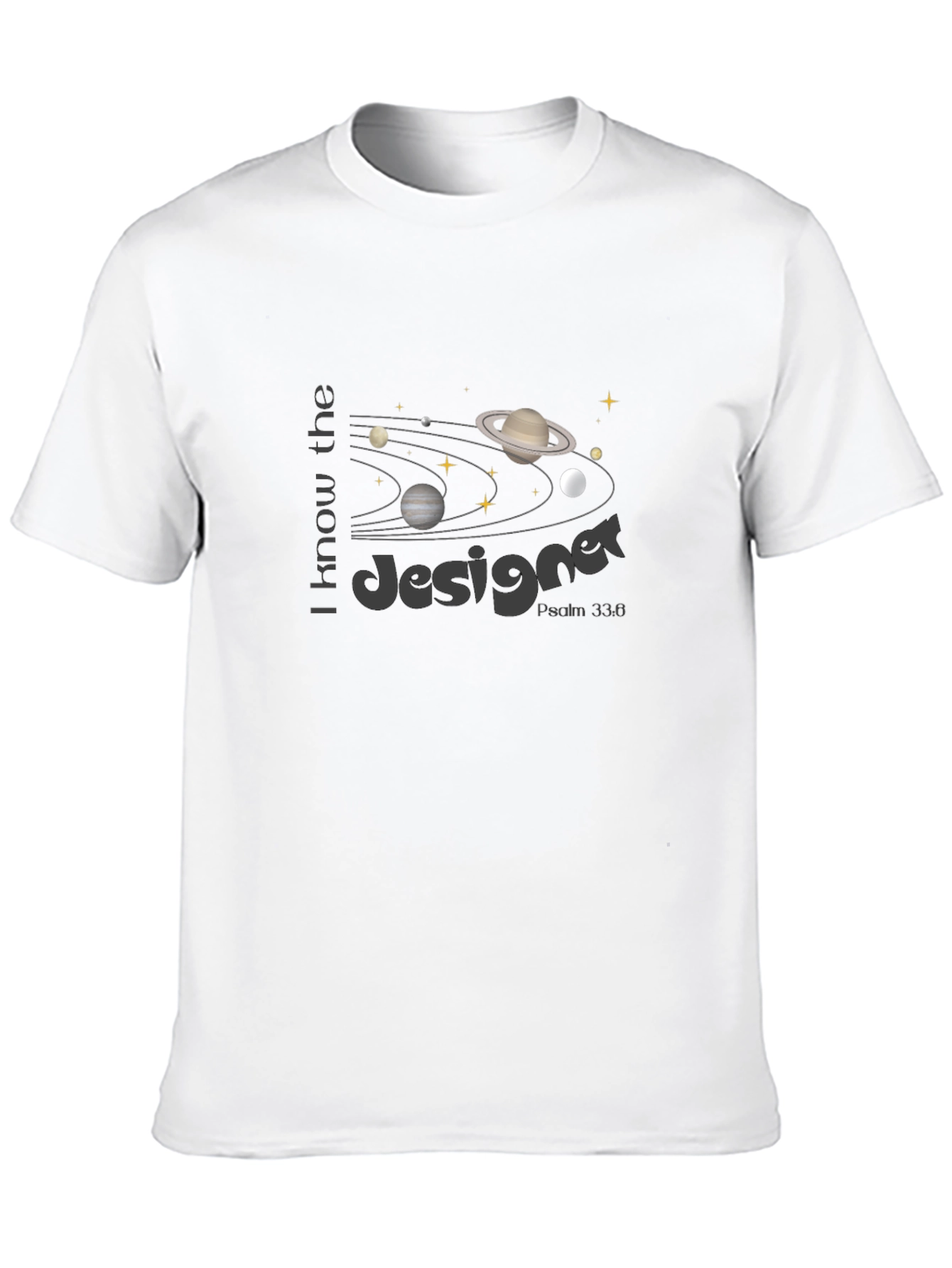 I Know the Designer Black T-Shirt