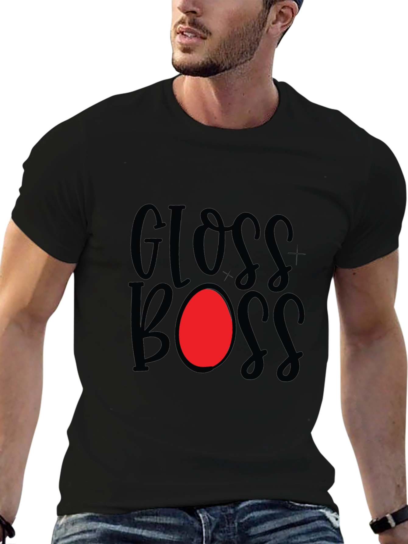 Gloss Boss Graphic Tee - Stylish Black T-Shirt