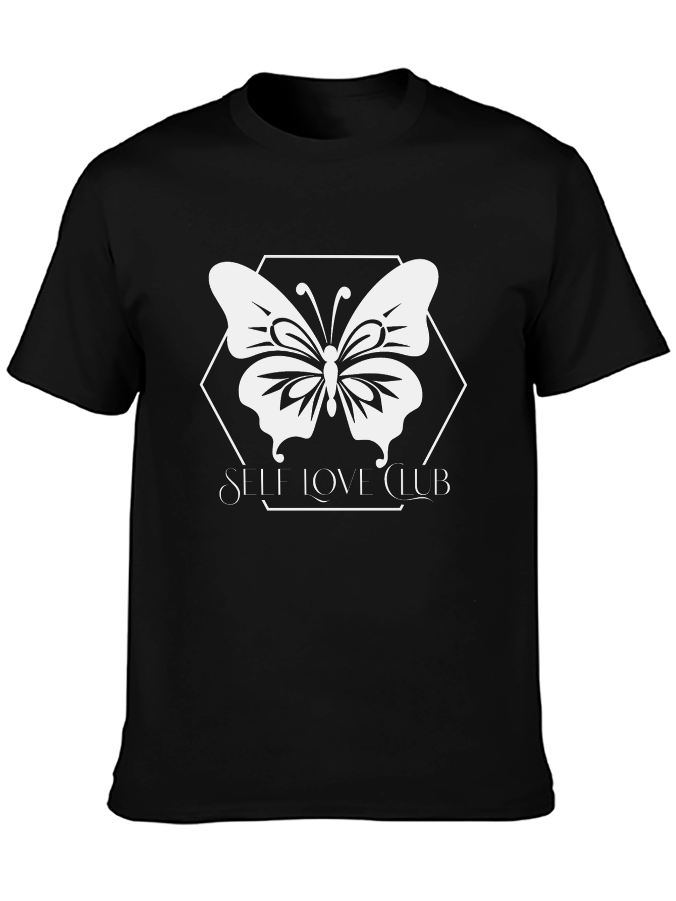 Self Love Club Butterfly Graphic T-Shirt - Black