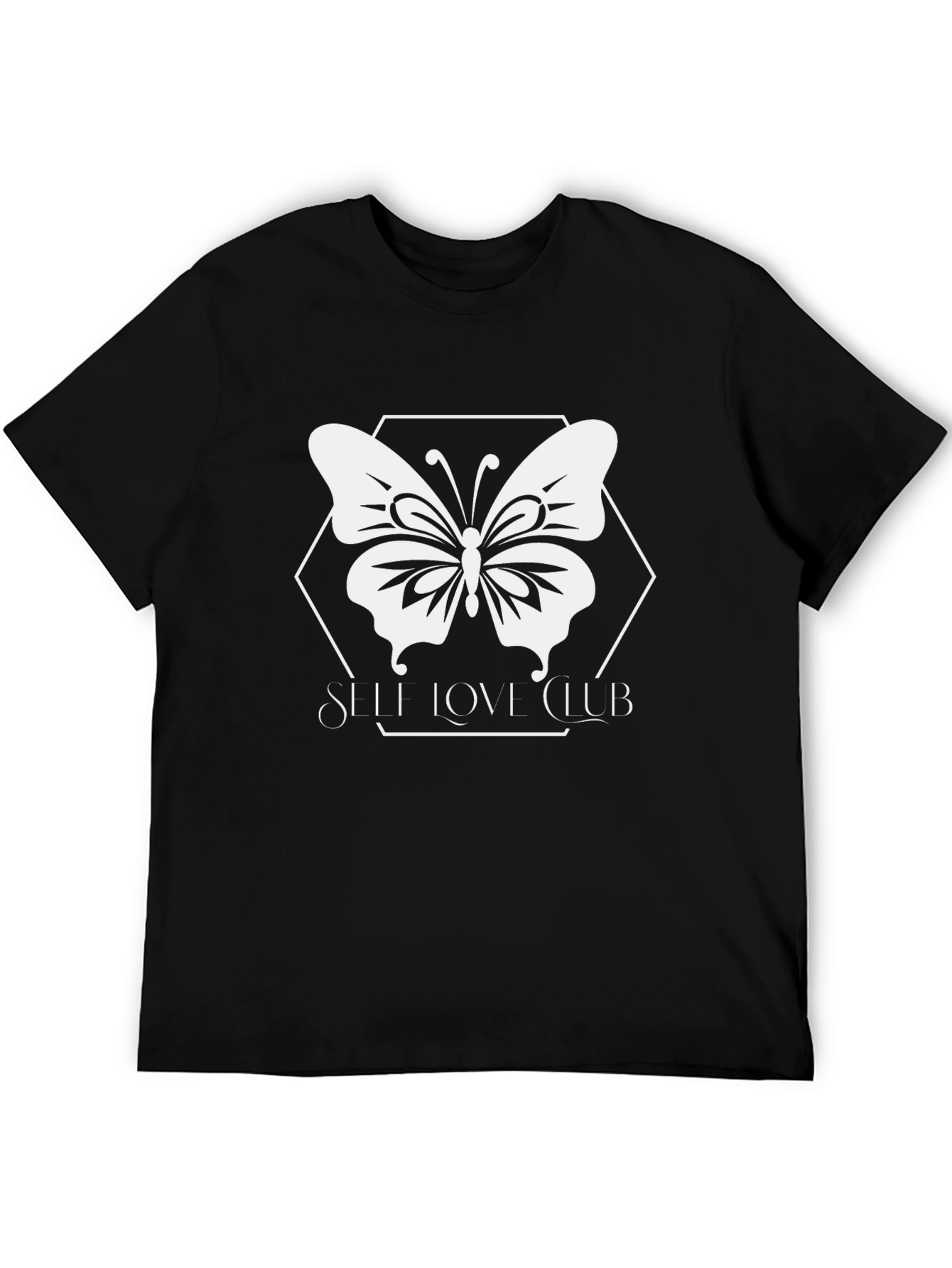 Self Love Club Butterfly Graphic T-Shirt - Black