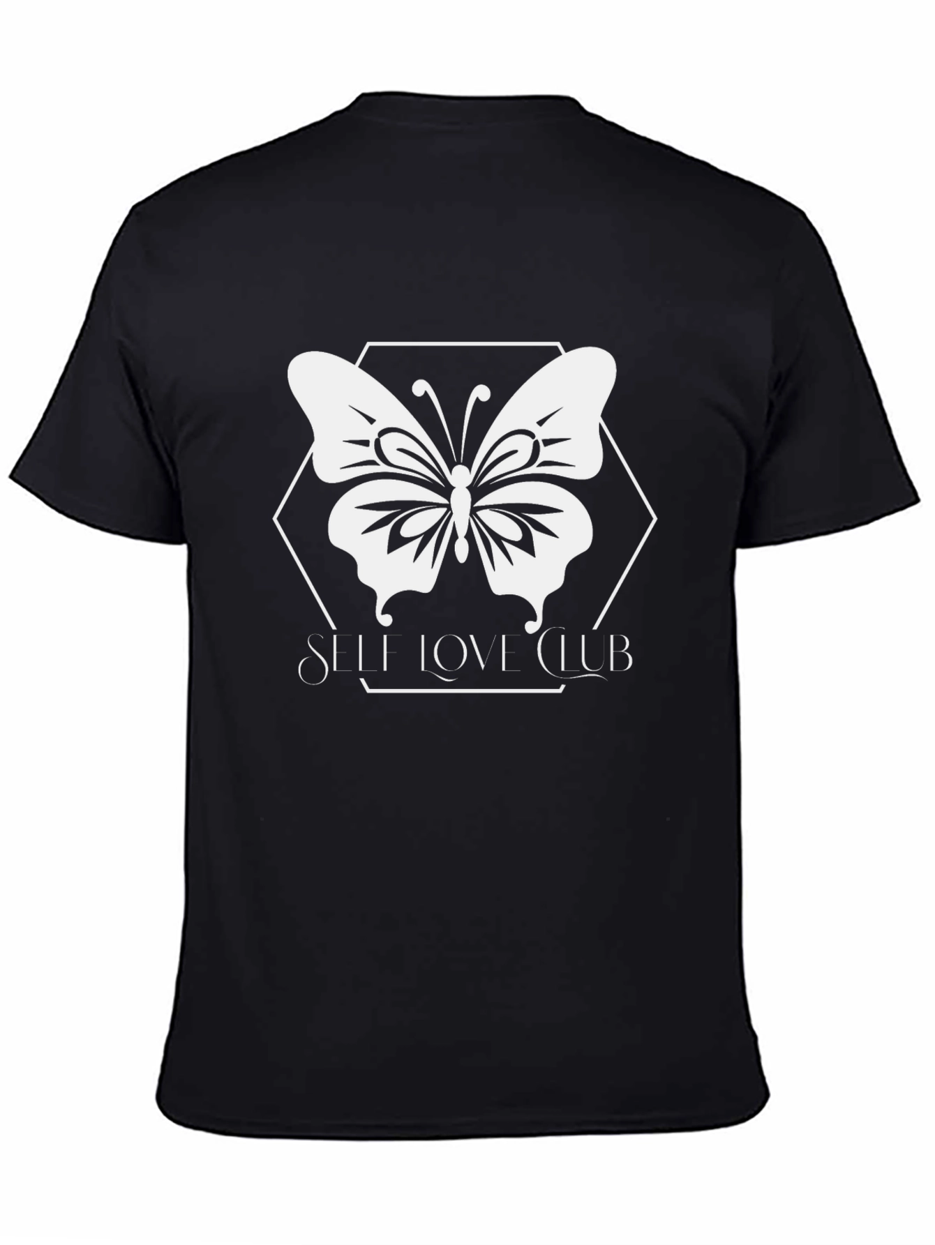 Self Love Club Butterfly Graphic T-Shirt - Black