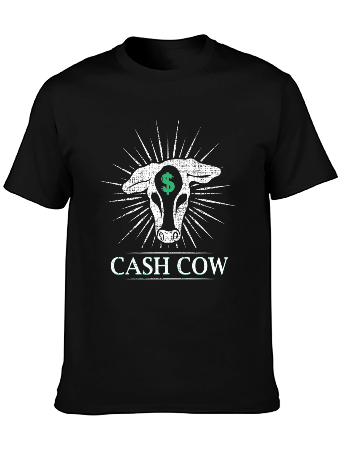 Cash Cow Graphic Tee - Black Cotton T-Shirt