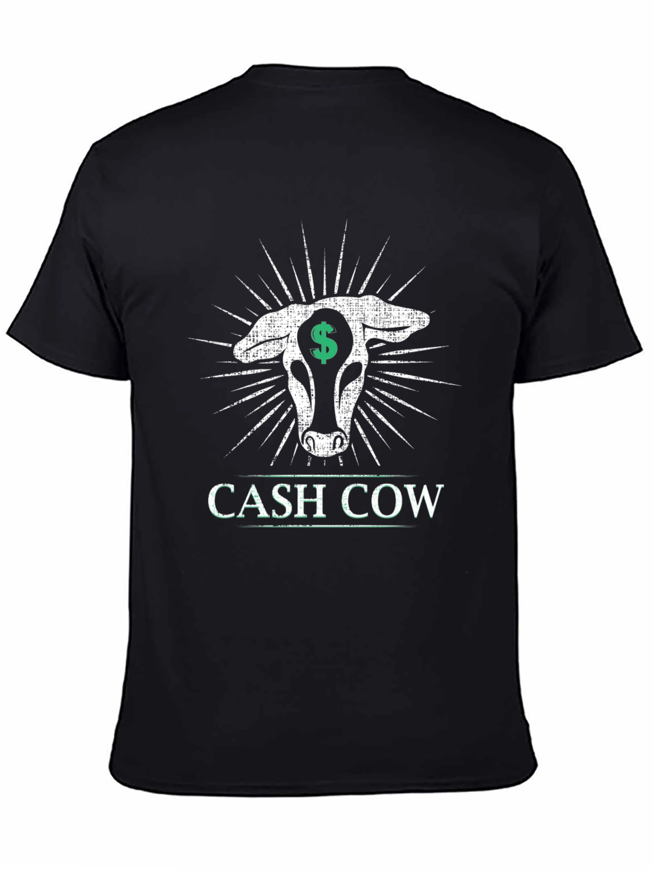 Cash Cow Graphic Tee - Black Cotton T-Shirt