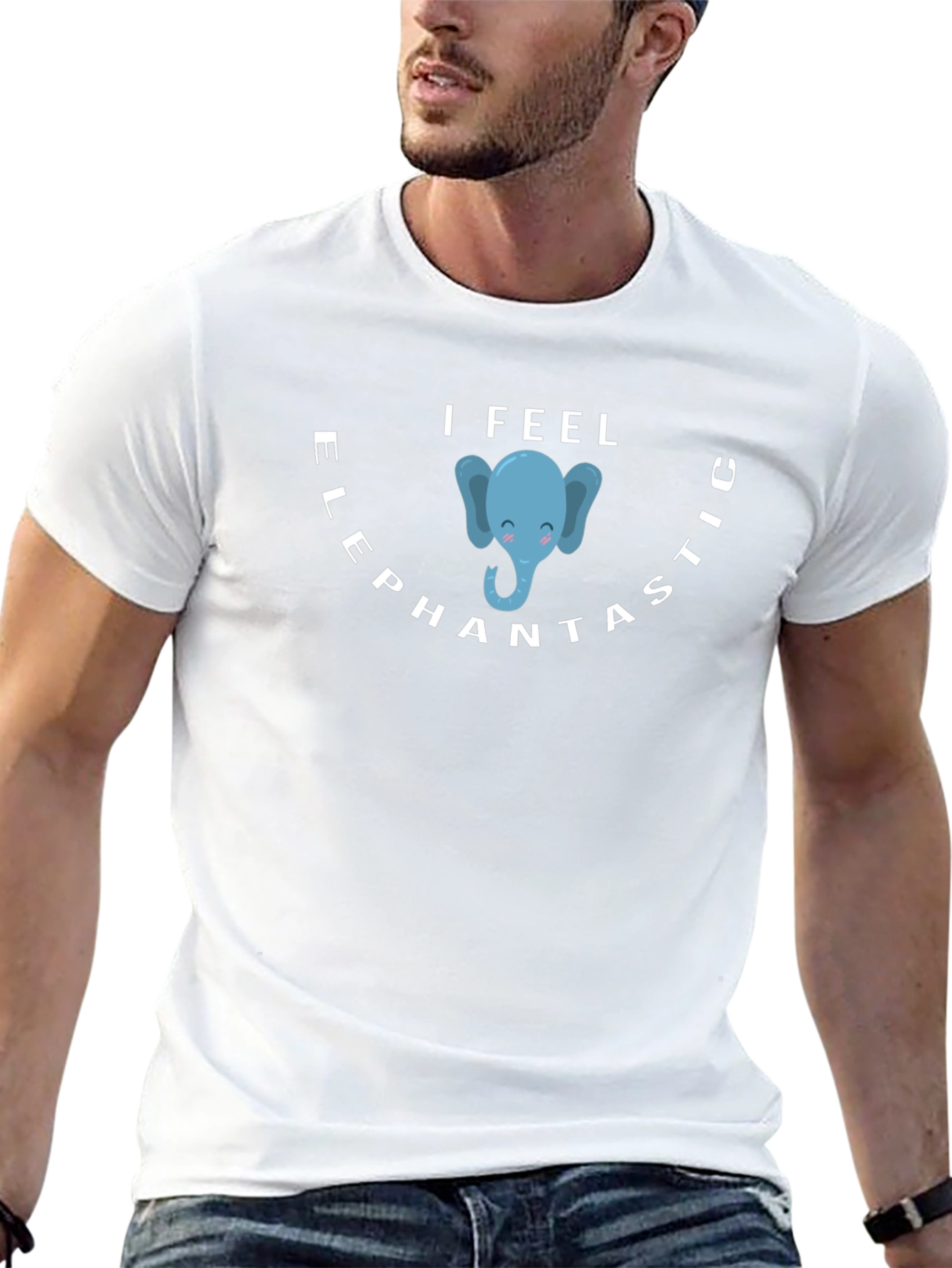 I Feel Elephantastic Black T-Shirt