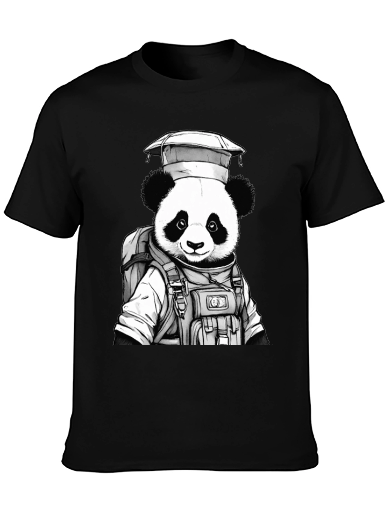 Panda Astronaut Graphic T-Shirt