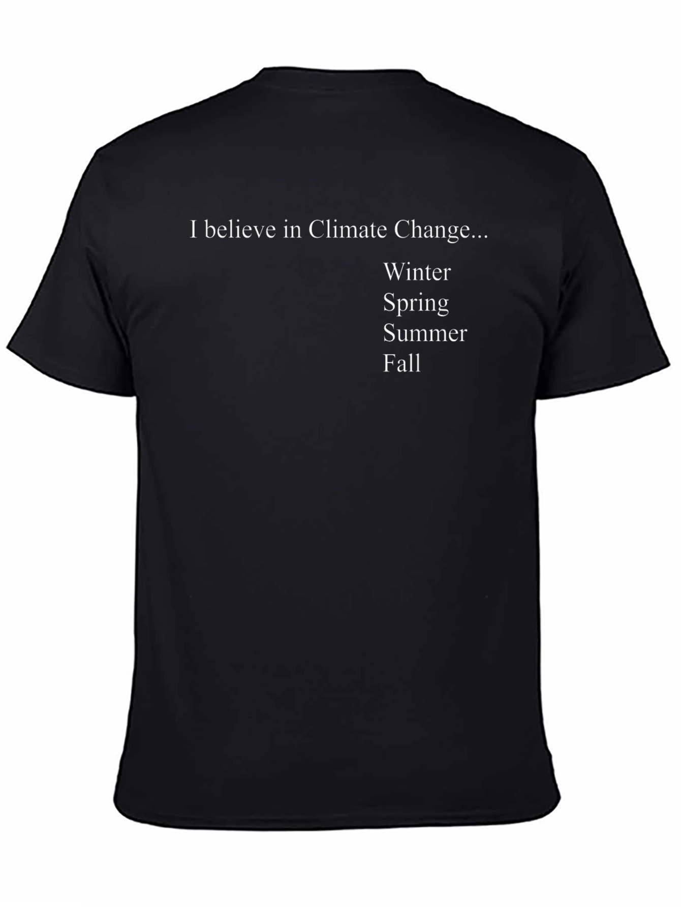 Climate Change Seasons Graphic Tee - Mens Black T-Shirt