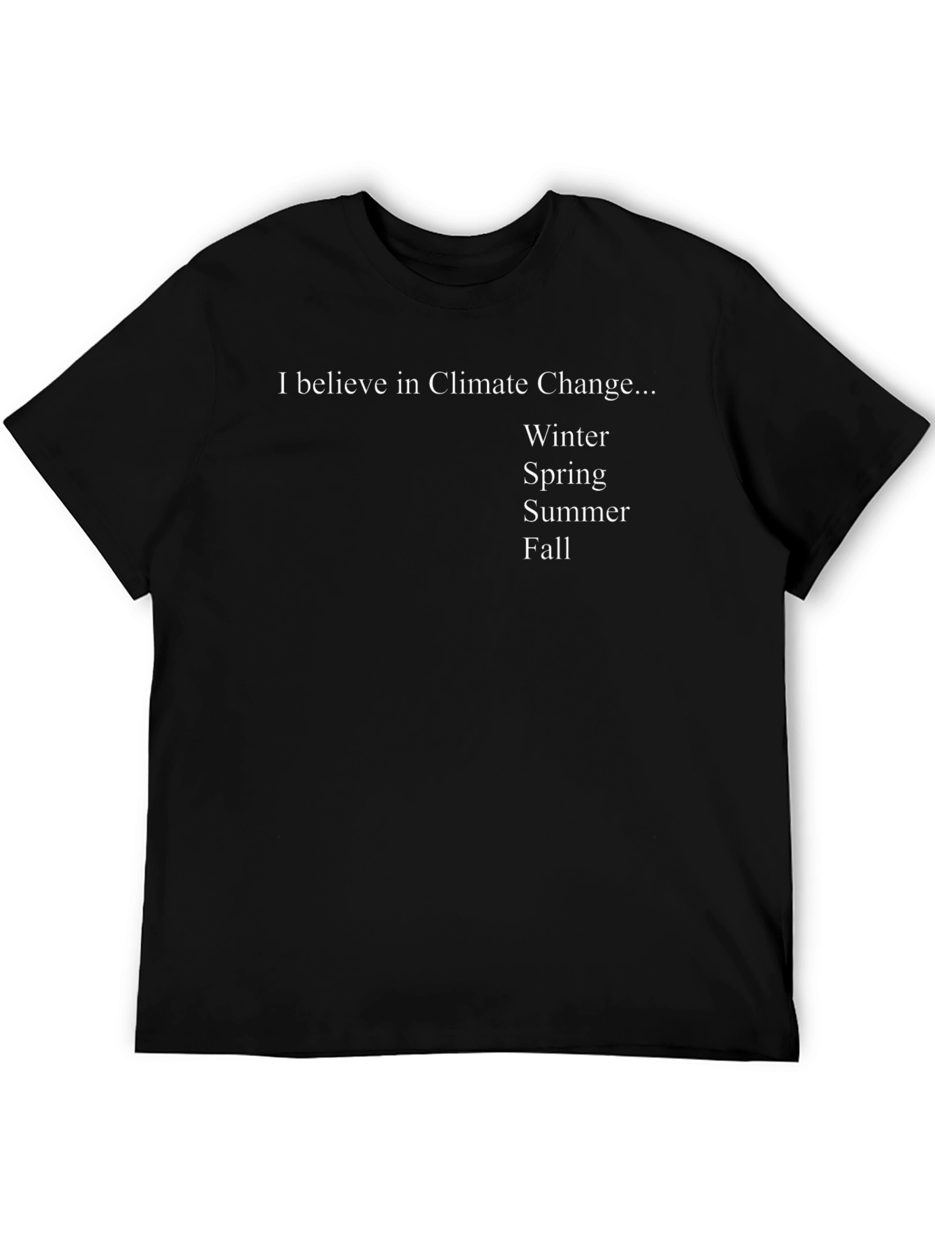 Climate Change Seasons Graphic Tee - Mens Black T-Shirt