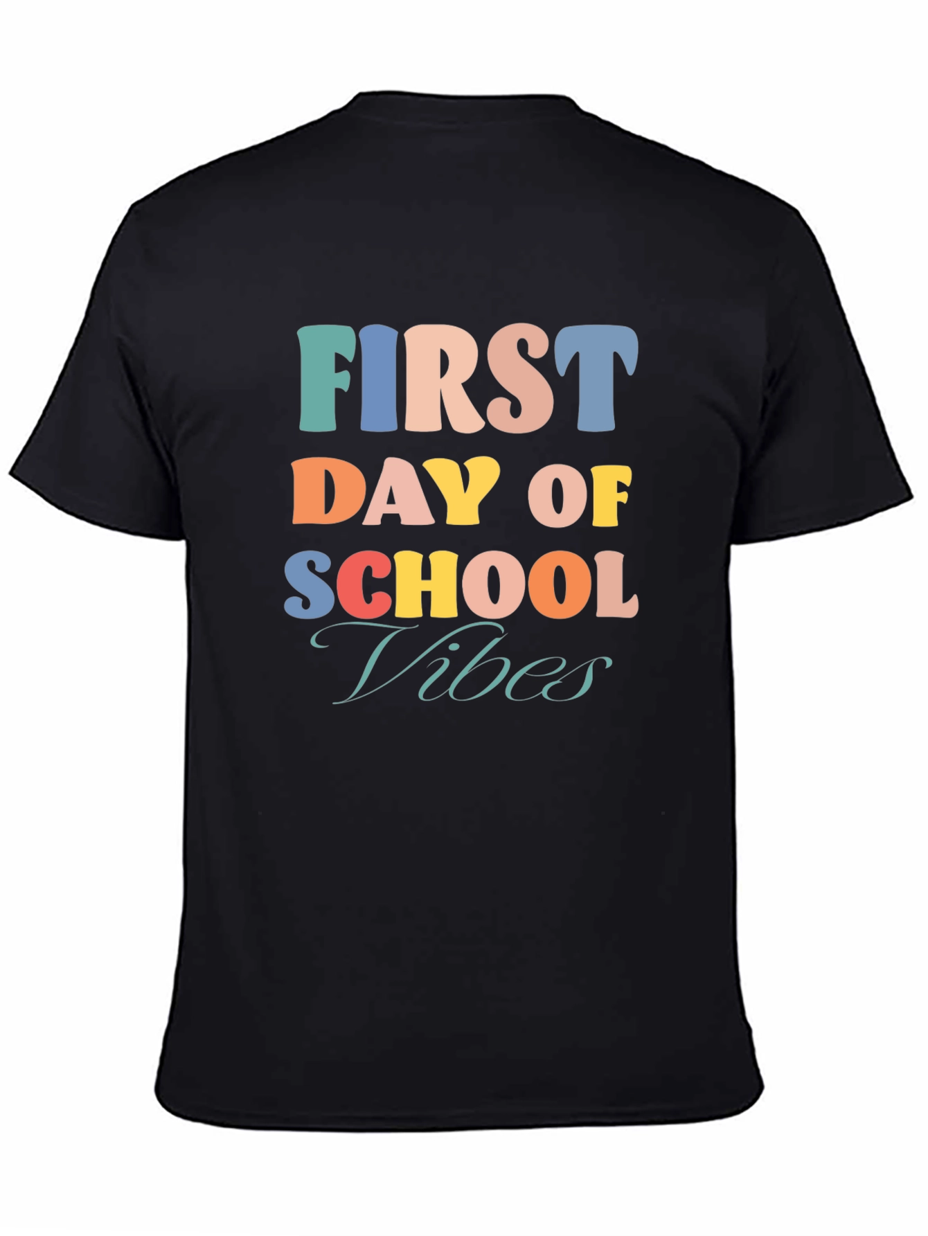 First Day Of School Vibes Black T-Shirt