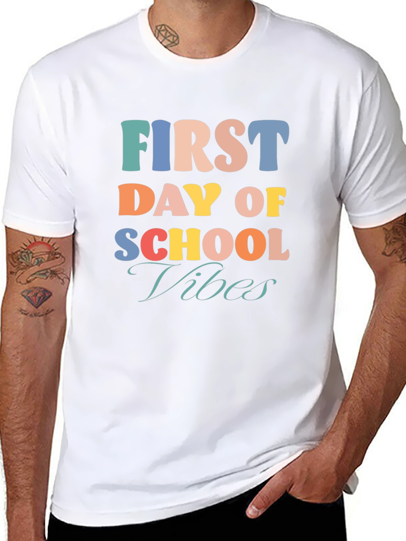 First Day Of School Vibes Black T-Shirt