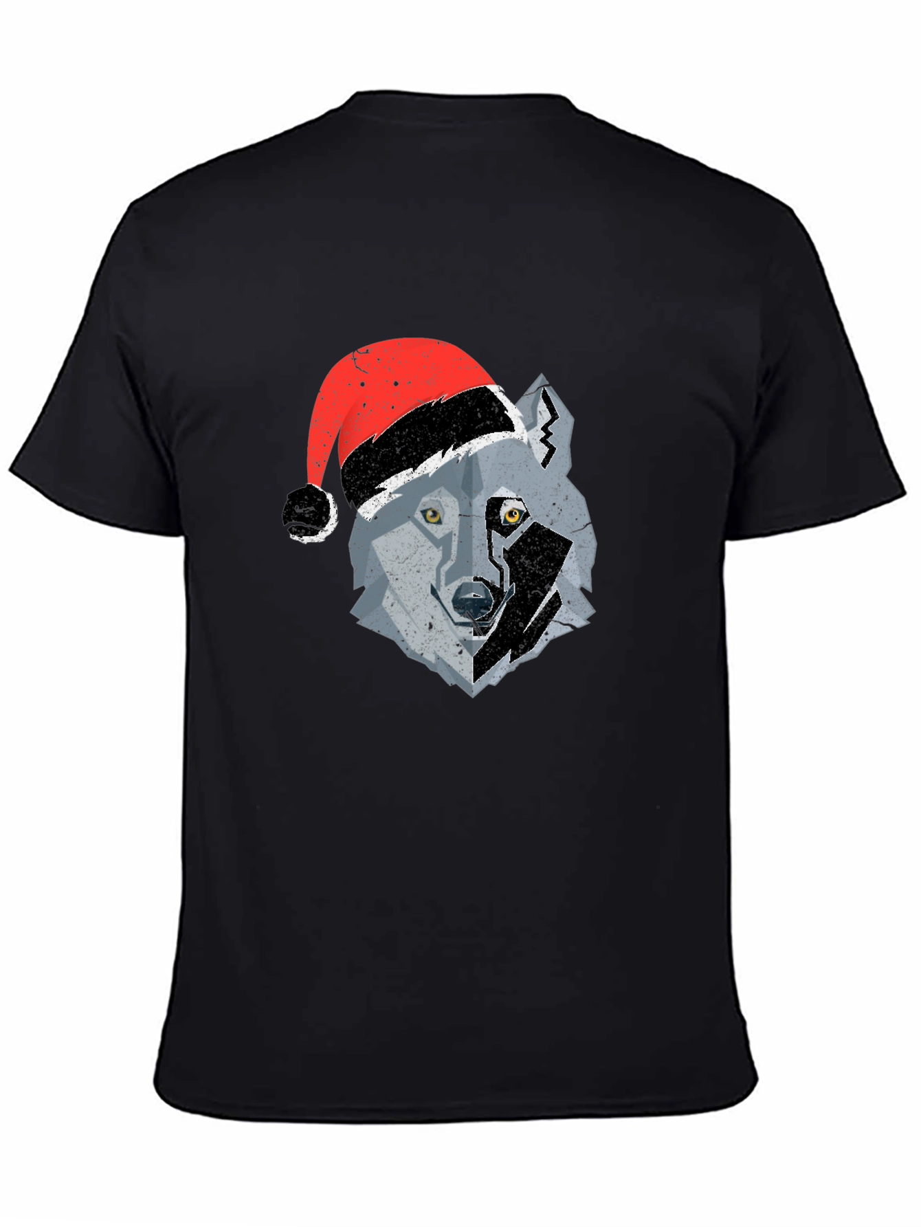 Wolf Santa Hat Graphic Tee