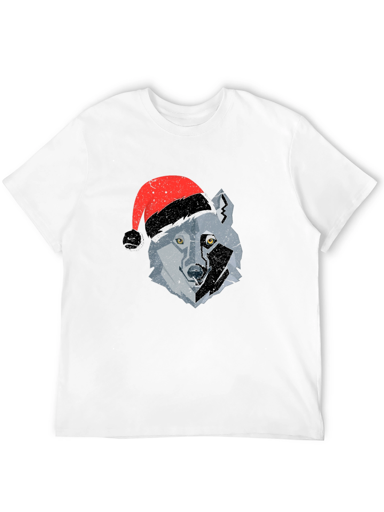 Wolf Santa Hat Graphic Tee