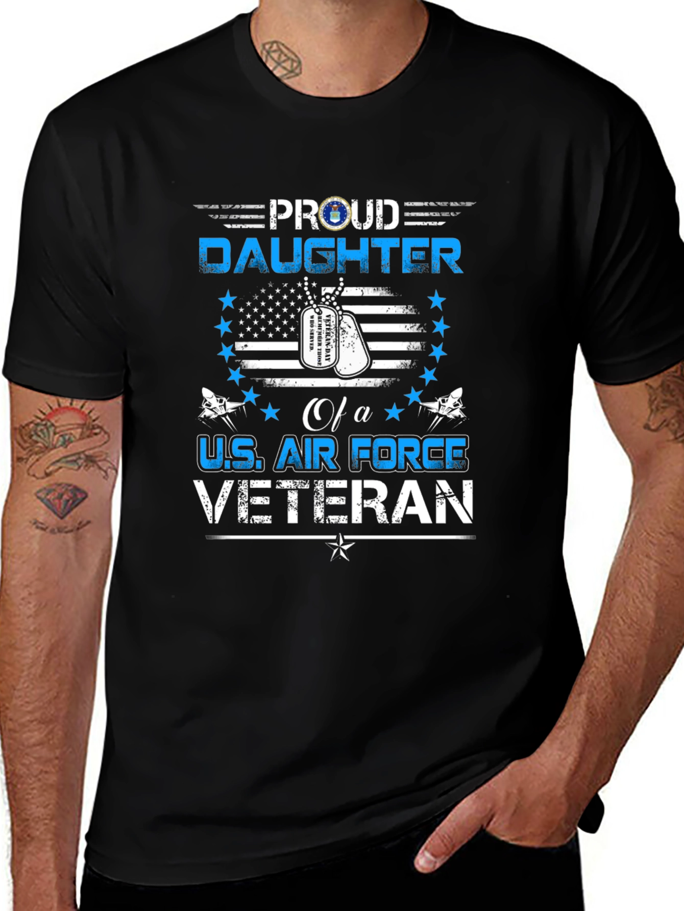 Proud Daughter U.S. Air Force Veteran Graphic T-Shirt