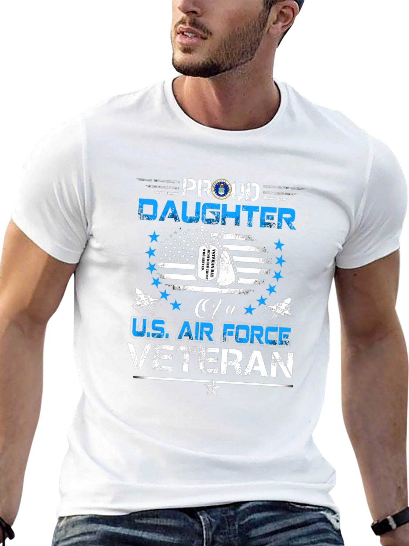 Proud Daughter U.S. Air Force Veteran Graphic T-Shirt