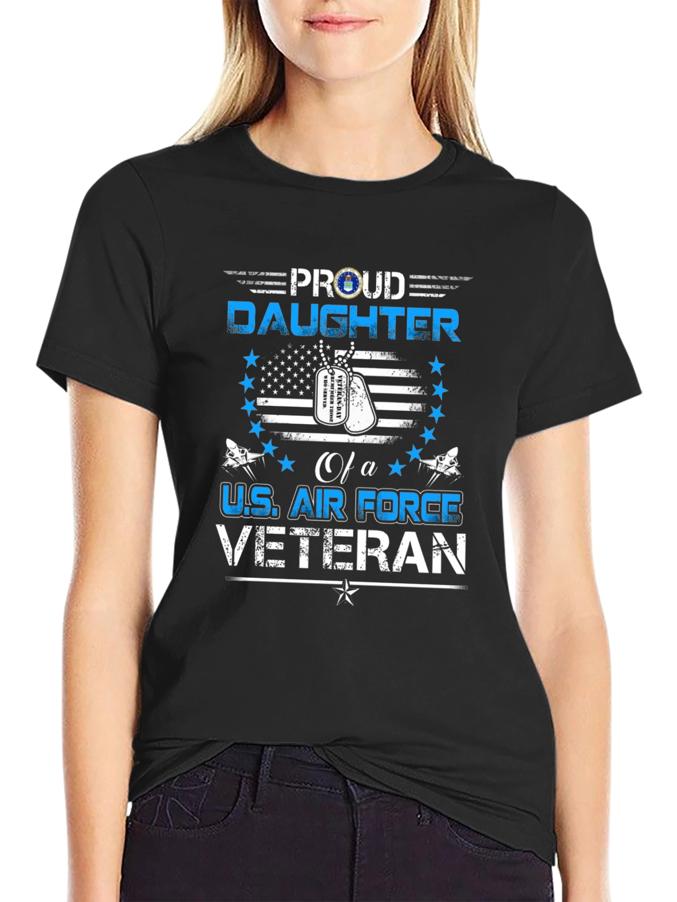 Proud Daughter U.S. Air Force Veteran Graphic T-Shirt