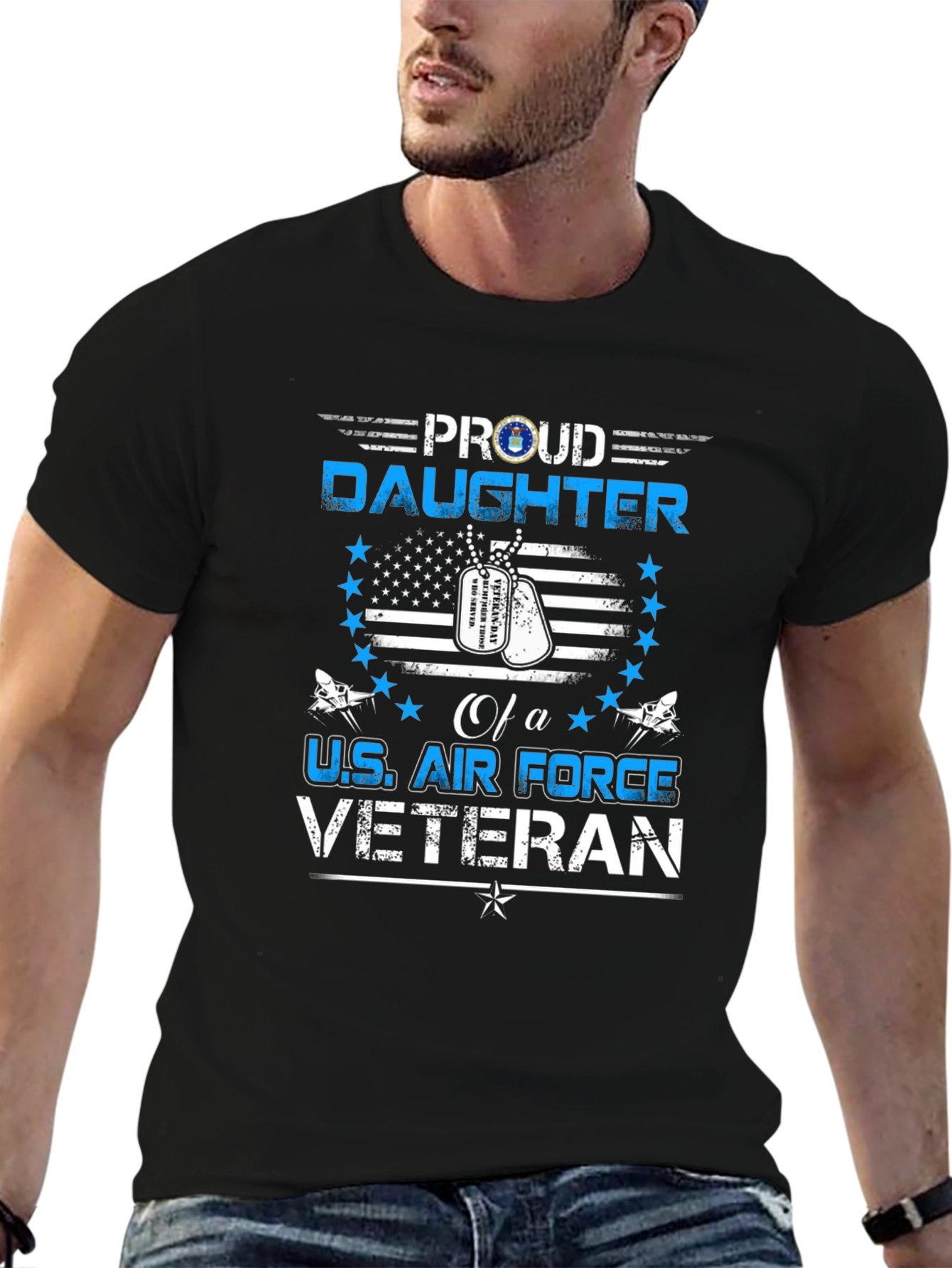 Proud Daughter U.S. Air Force Veteran Graphic T-Shirt