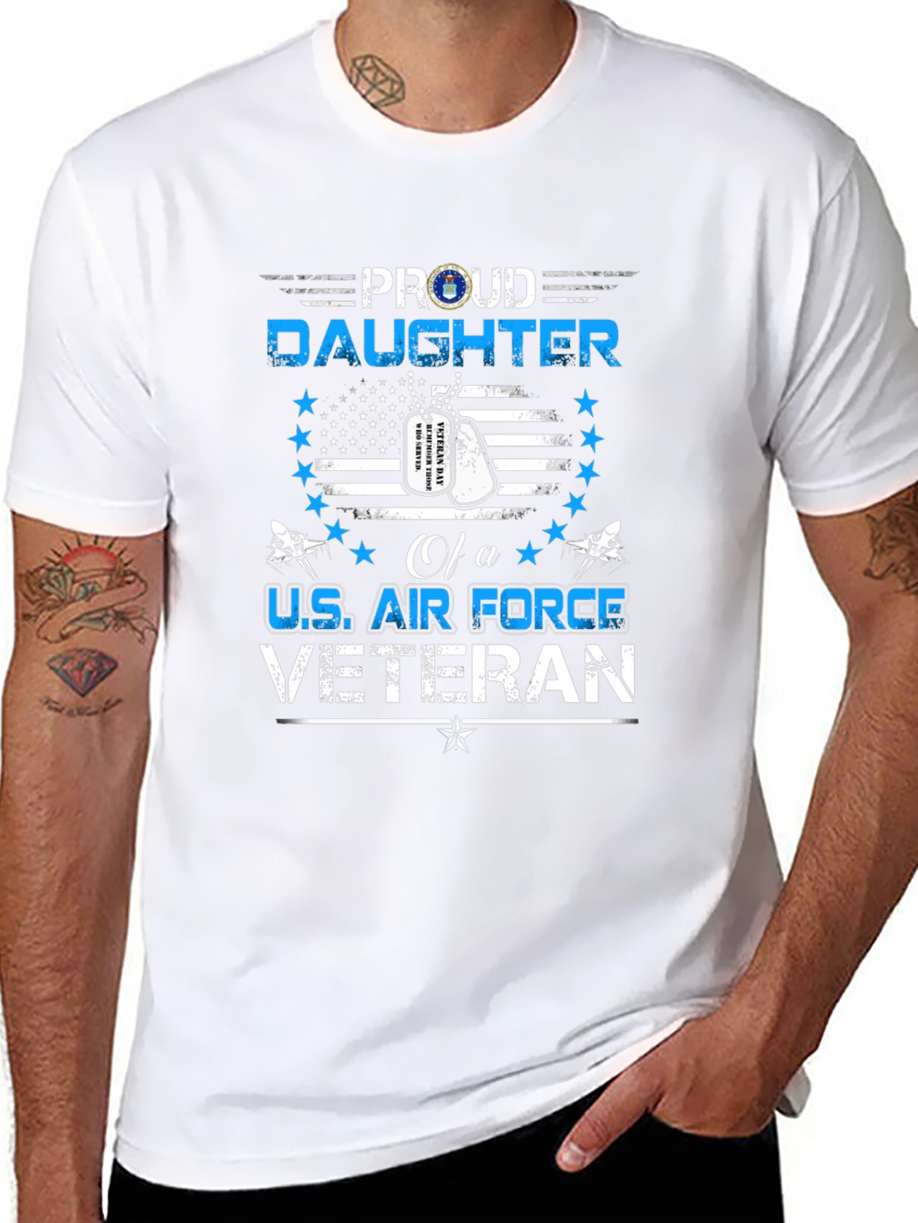 Proud Daughter U.S. Air Force Veteran Graphic T-Shirt