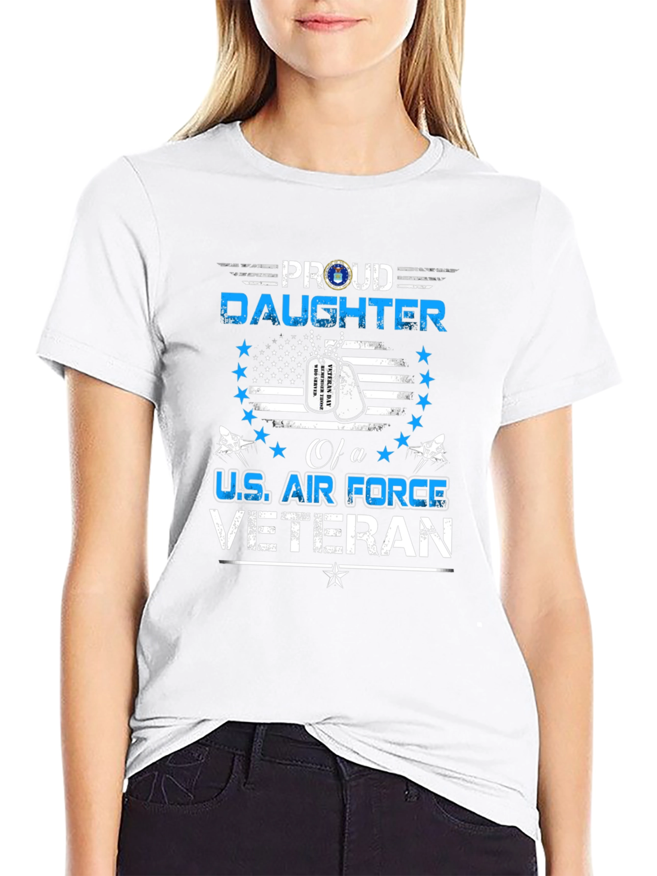 Proud Daughter U.S. Air Force Veteran Graphic T-Shirt