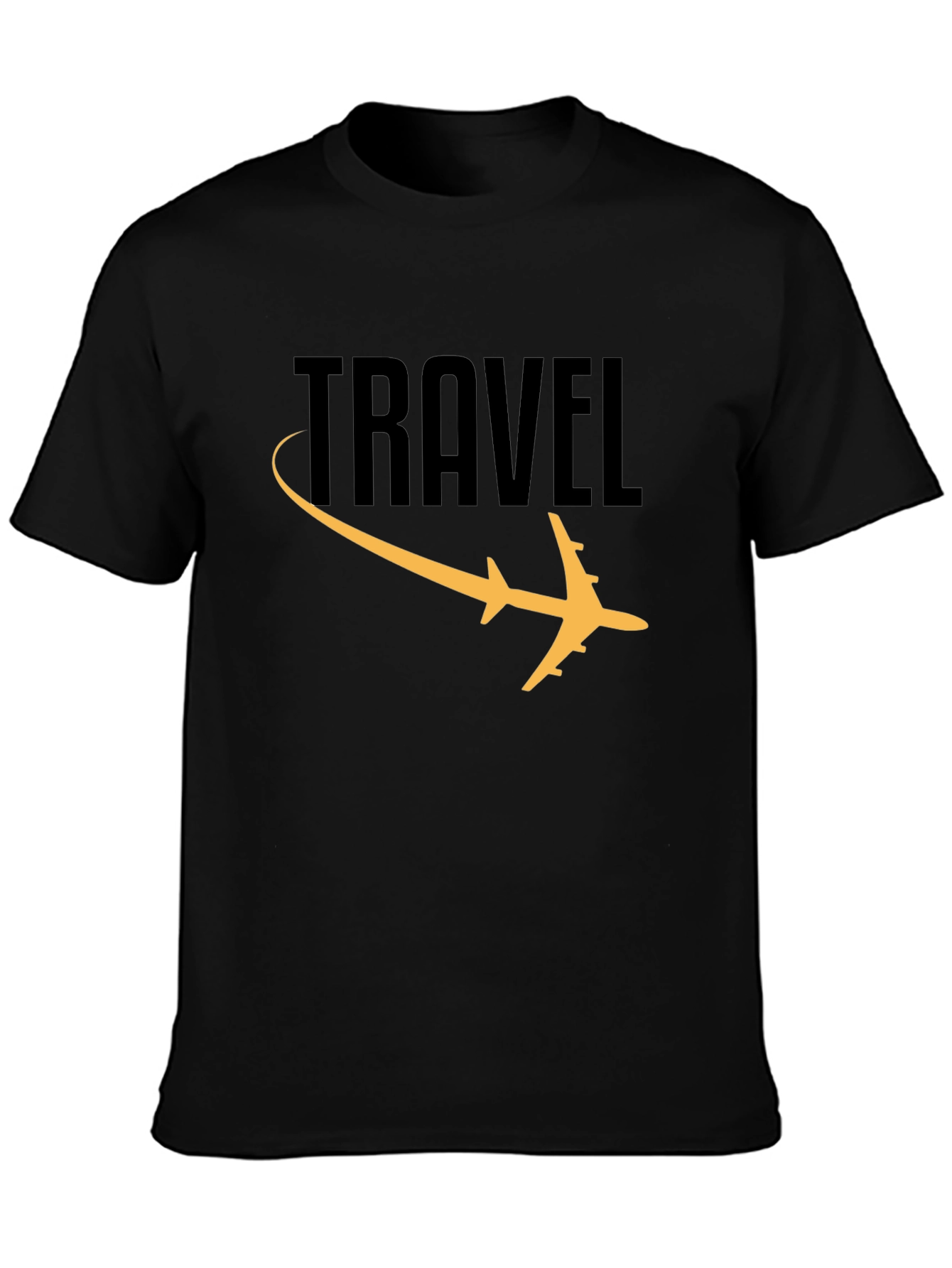 Travel Plane Graphic Black Tee