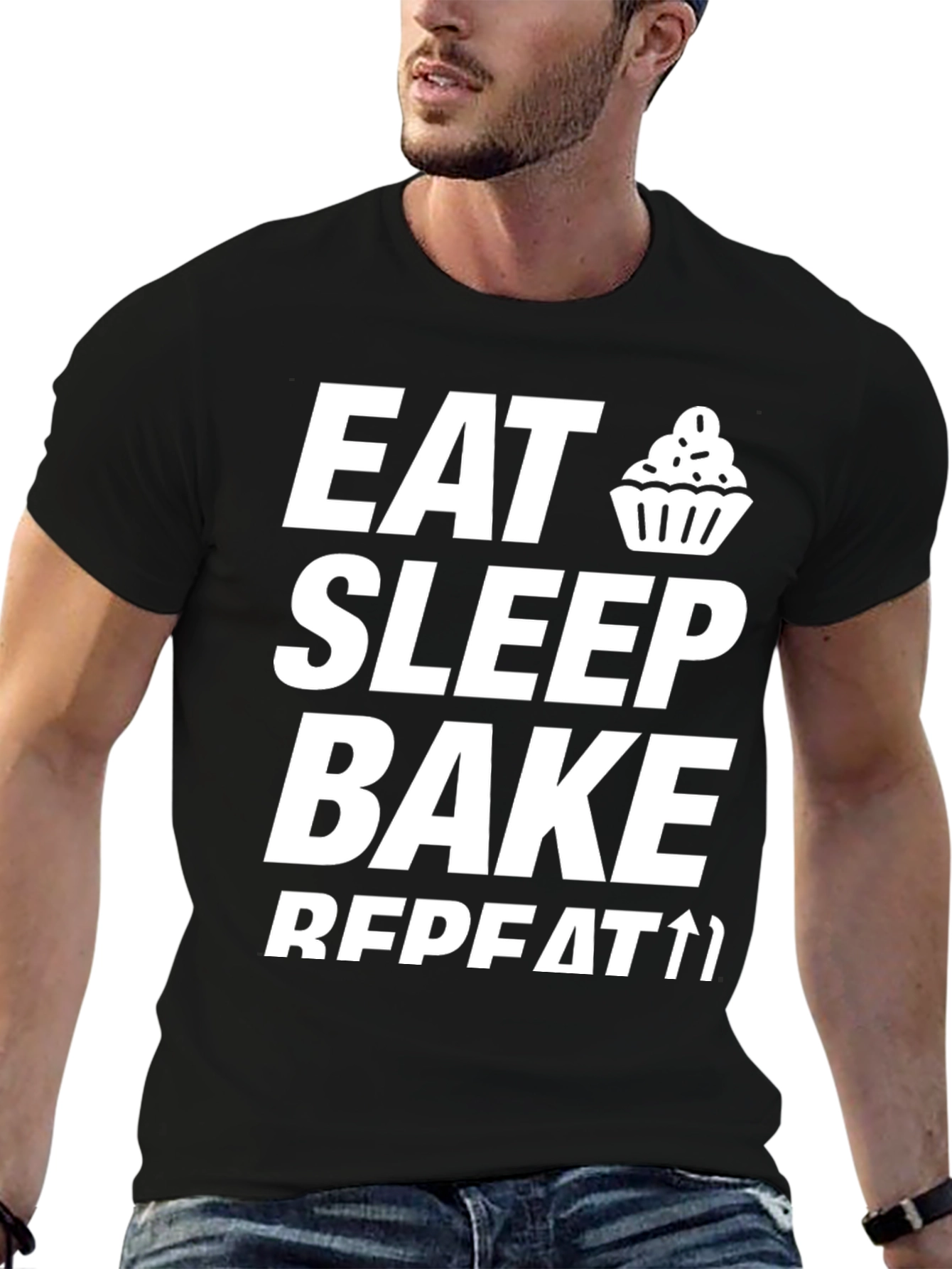 Eat Sleep Bake Repeat Graphic Tee