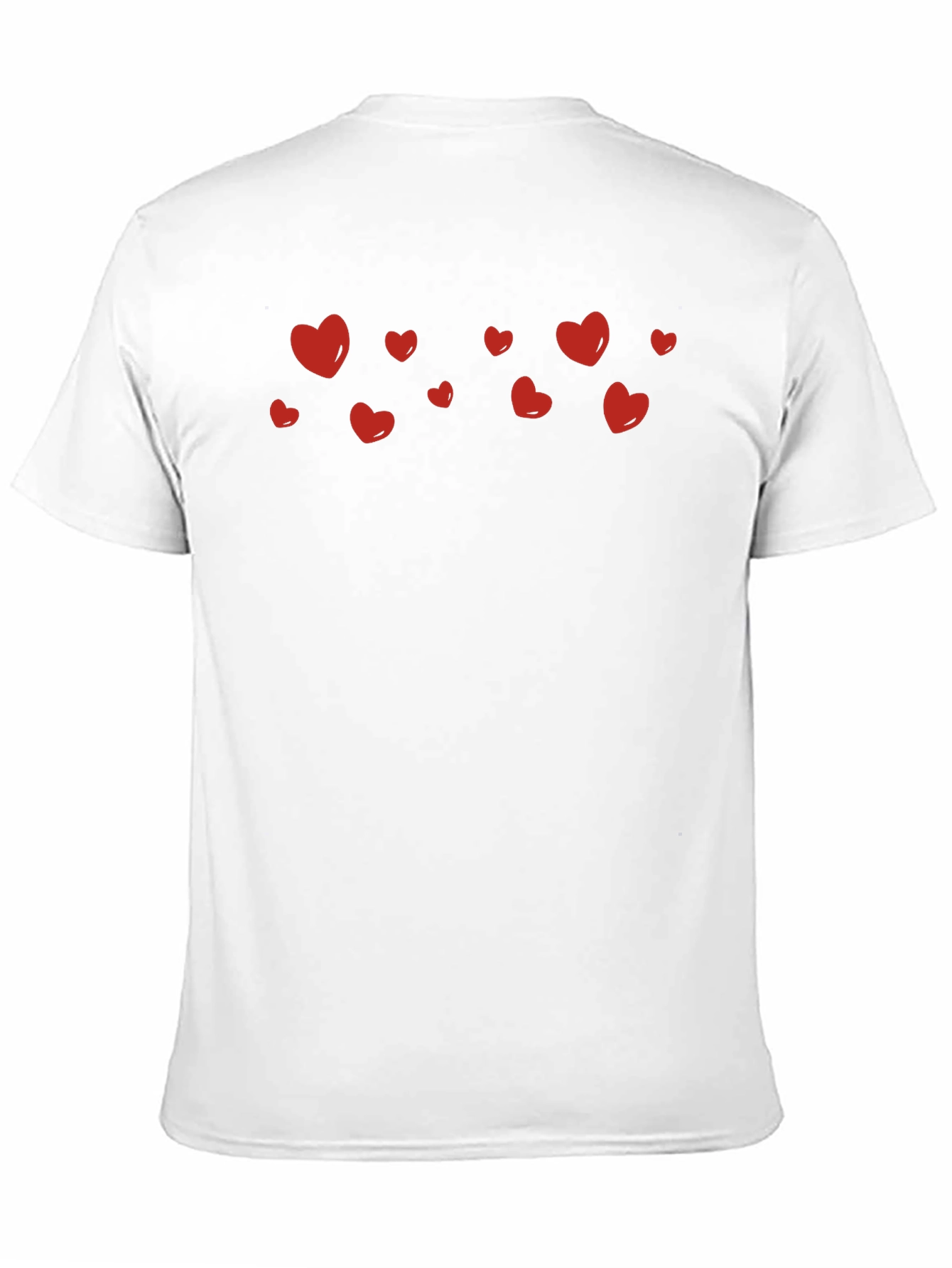 Heart Print Crew Neck T-Shirt