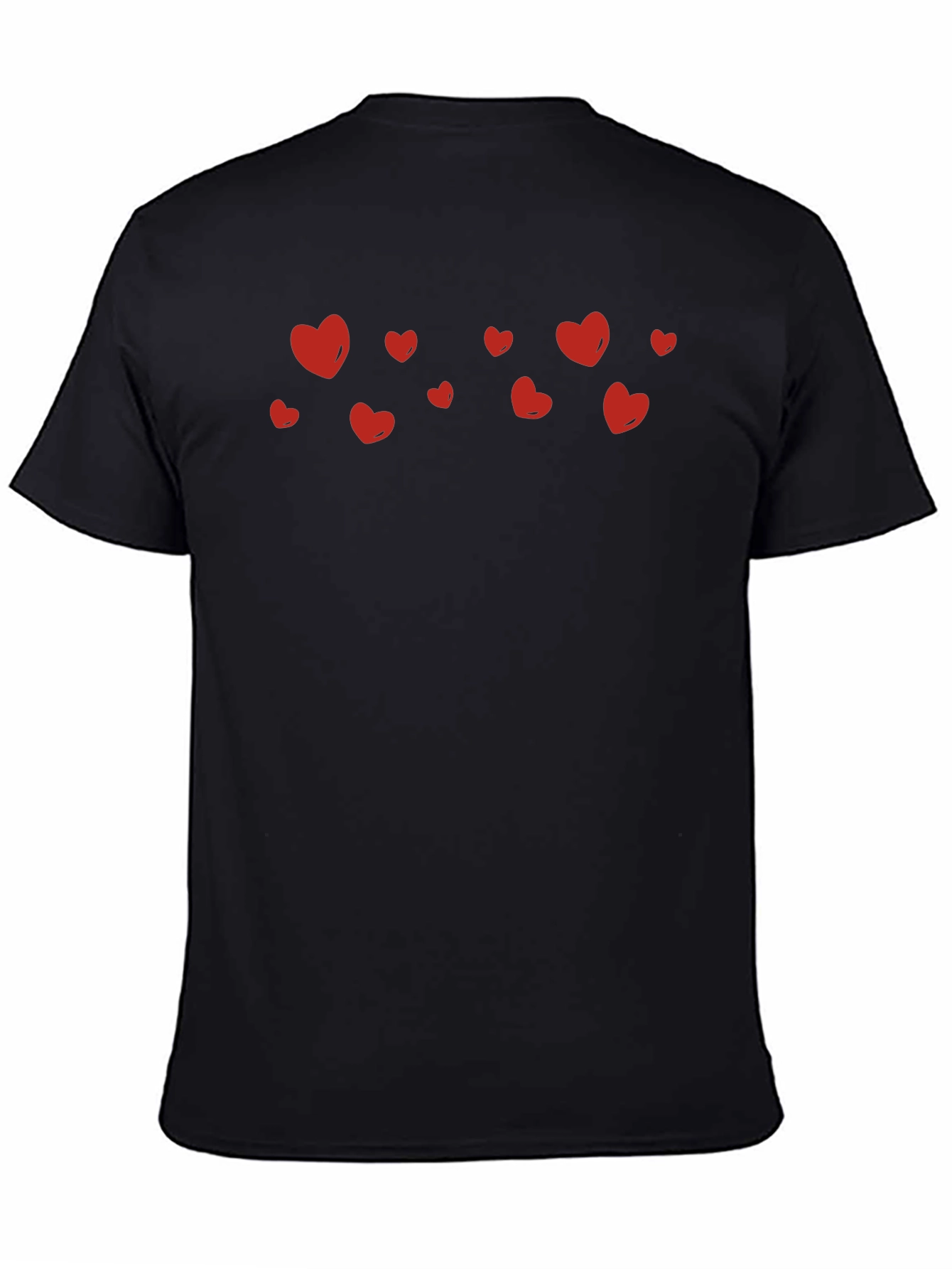Heart Print Crew Neck T-Shirt