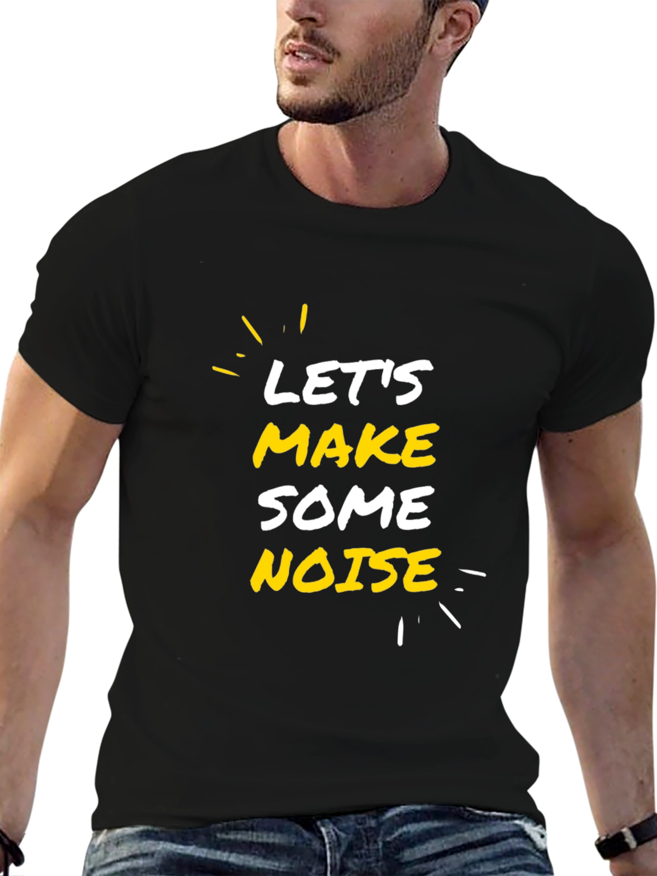 Lets Make Some Noise Graphic Tee - Black
