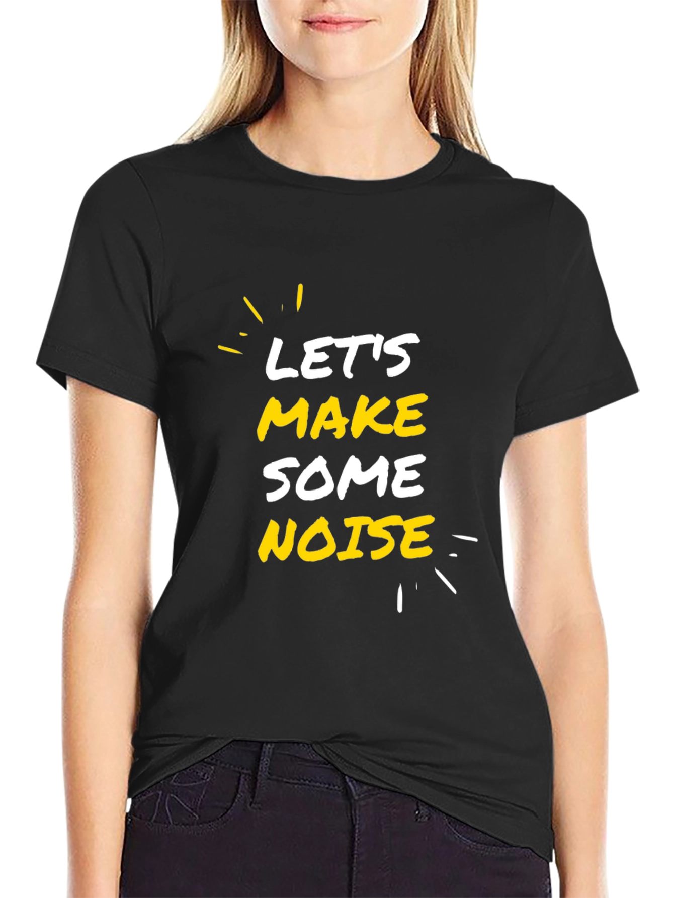 Lets Make Some Noise Graphic Tee - Black
