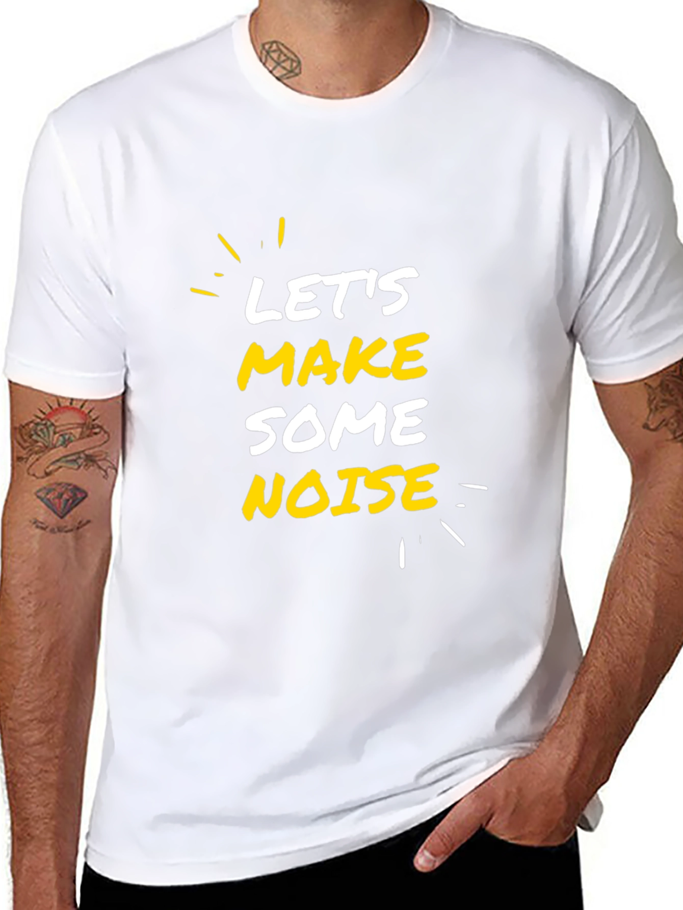 Lets Make Some Noise Graphic Tee - Black